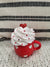 Pip Posh Design Faux Sweet Décor Mini Red Heart Mug & White Heart Whipped Topper Collection