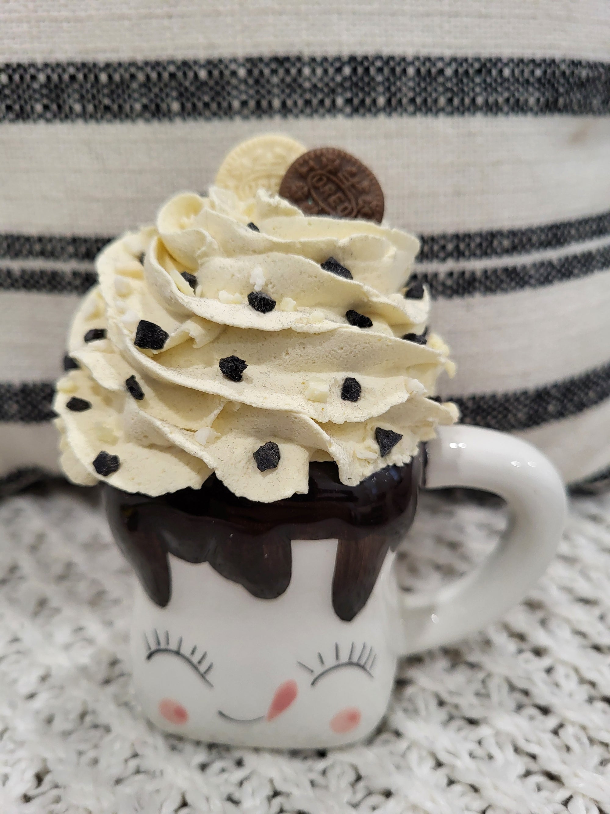 Pip Posh Design Faux Sweet Décor Mini Marshmallow Mug & Ivory Cookie Whipped Topper Collection