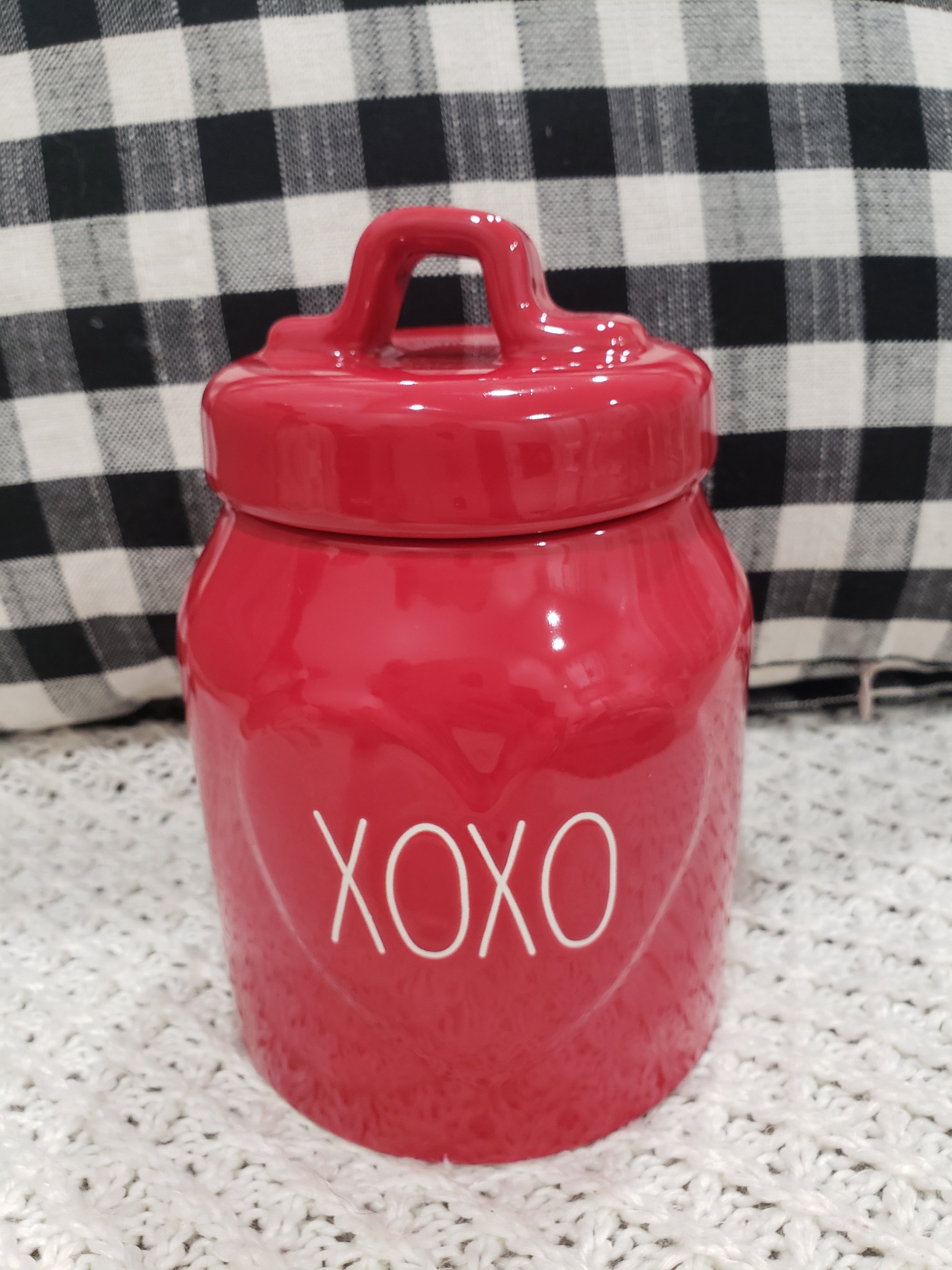 Rae Dunn "XOXO" Red Small Canister Collection