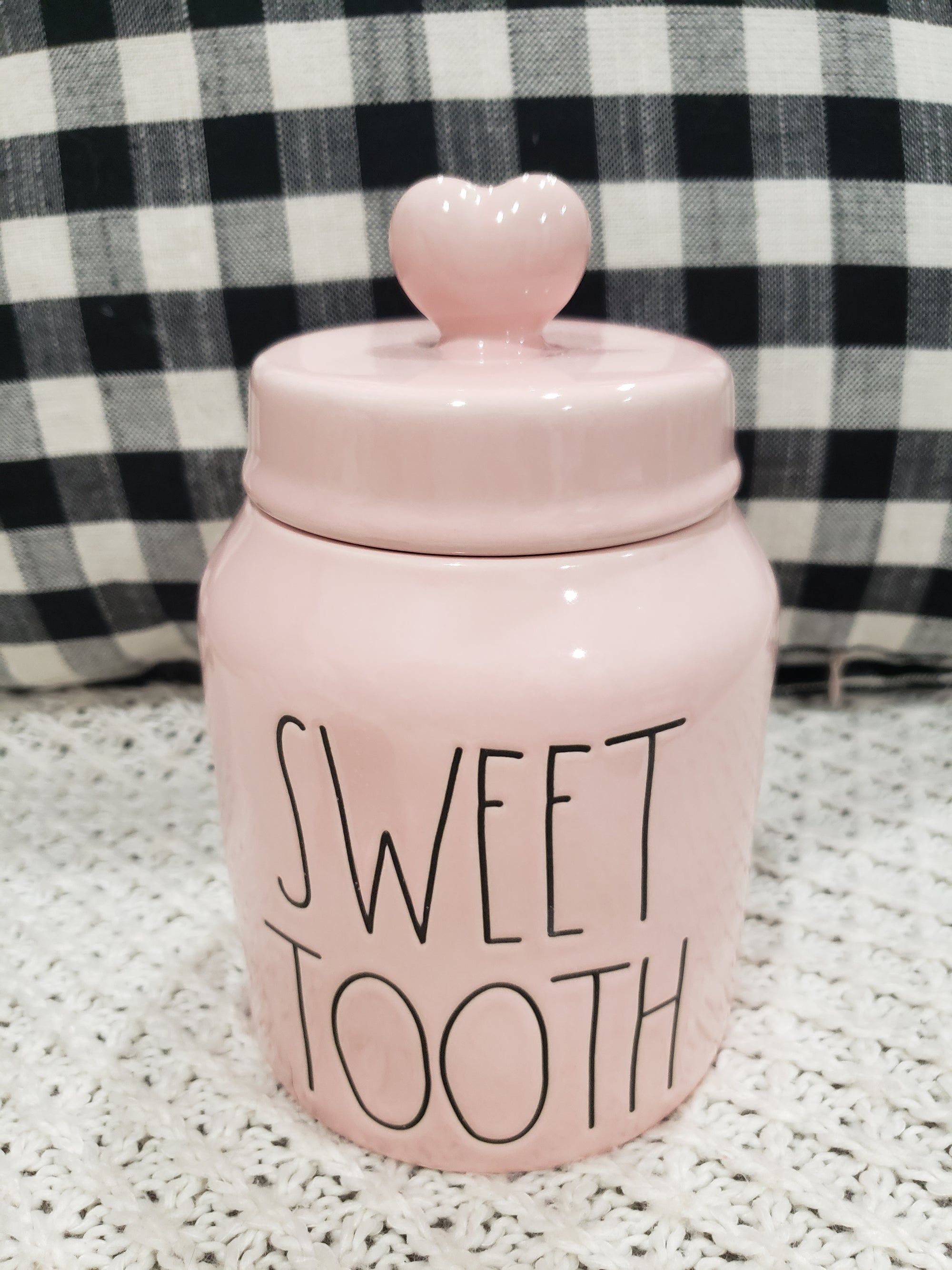 Rae Dunn "Sweet Tooth" Small Powder Pink Canister Collection