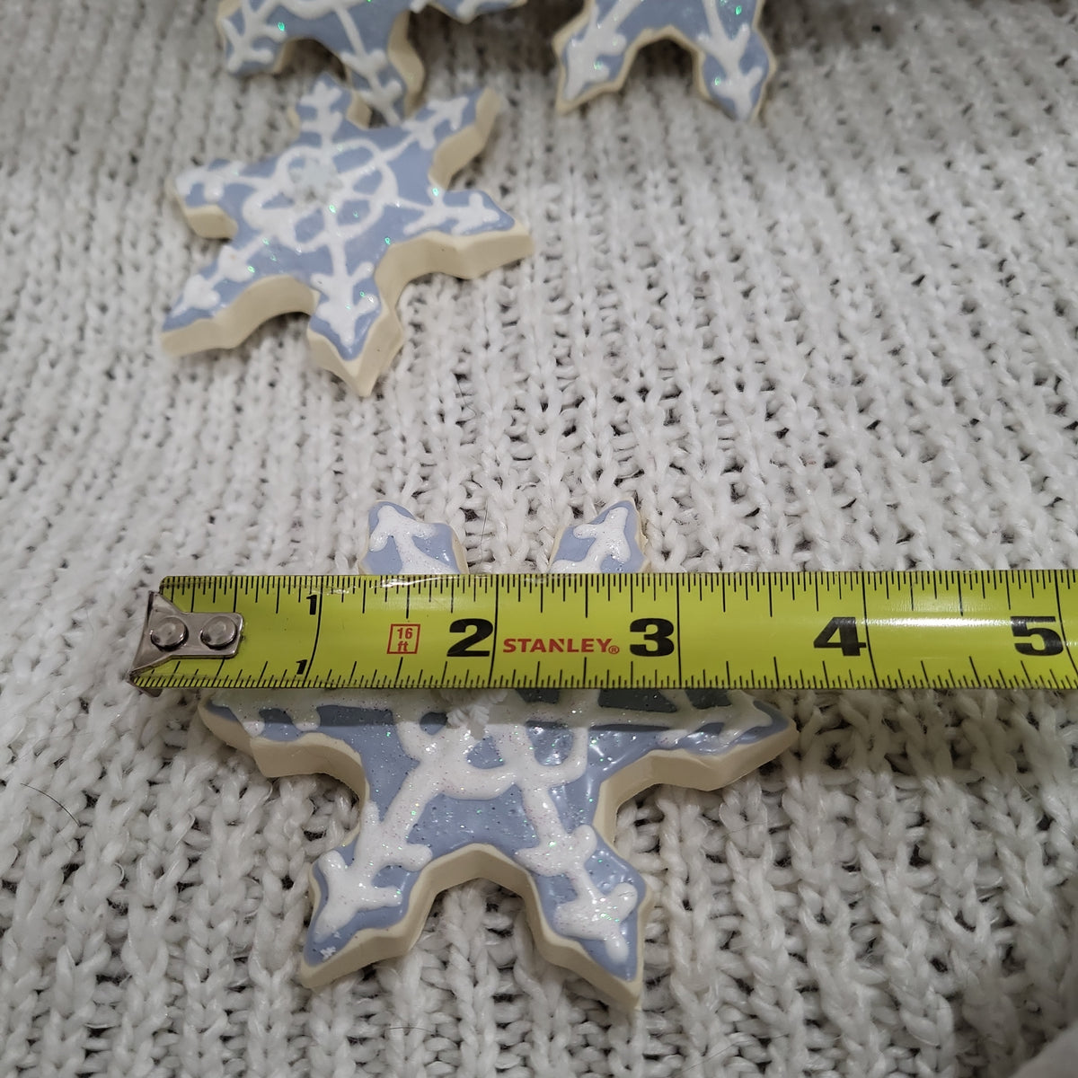 Pip Posh Design Faux Sweet Décor Snowflake Sugar Cookies Set Of 4 Winter Collection