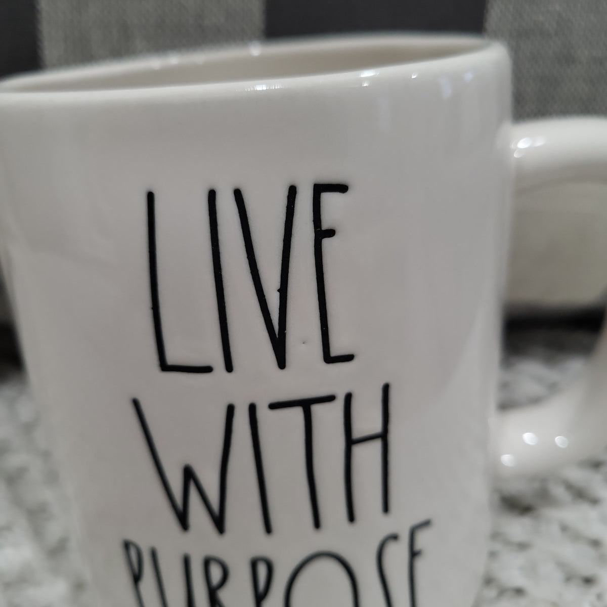 Rae Dunn &quot;Live With Purpose&quot; White Mug Collection