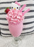 Pip Posh Design Faux Sweet Décor Hello Kitty Strawberry Kit Kat Whipped Pink Topper Sundae Hk Collection