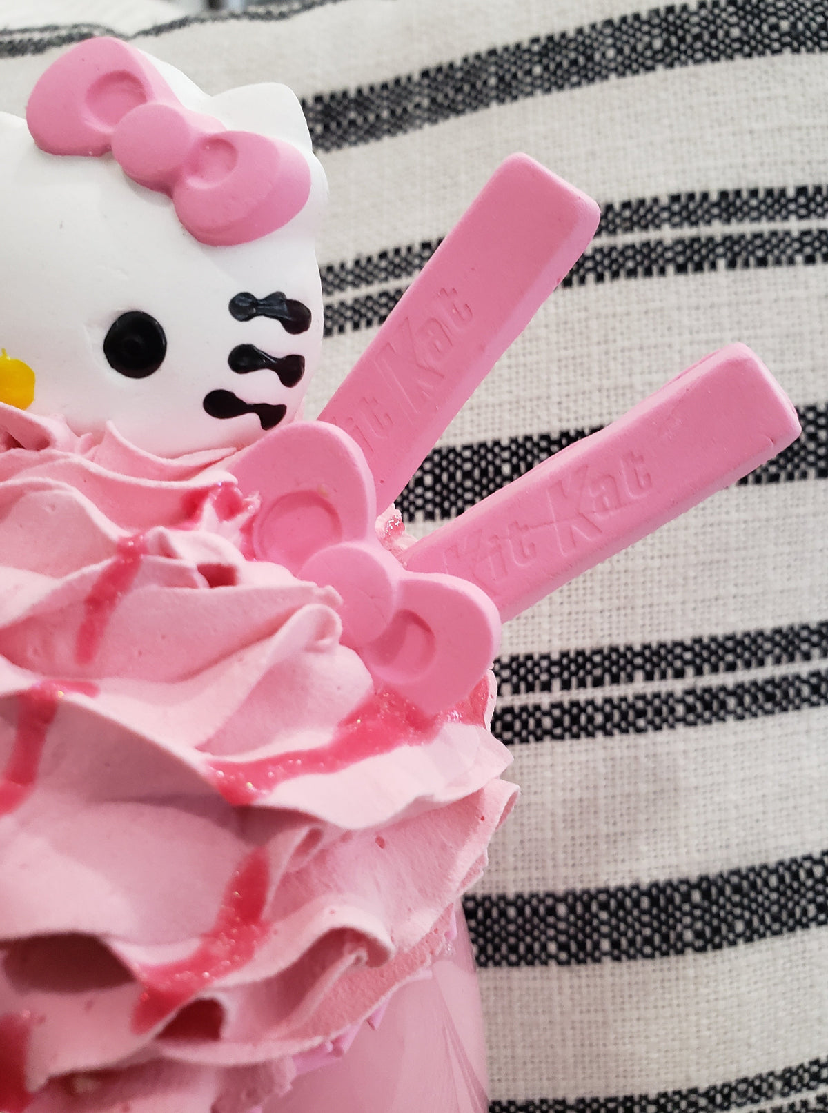Pip Posh Design Faux Sweet Décor Hello Kitty Strawberry Kit Kat Whipped Pink Topper Sundae Hk Collection
