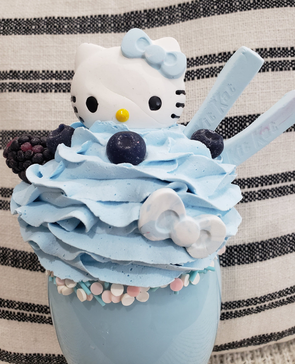 Pip Posh Design Faux Sweet Décor Hello Kitty Strawberry Kit Kat Whipped Blueberry Topper Sundae Hk Collection