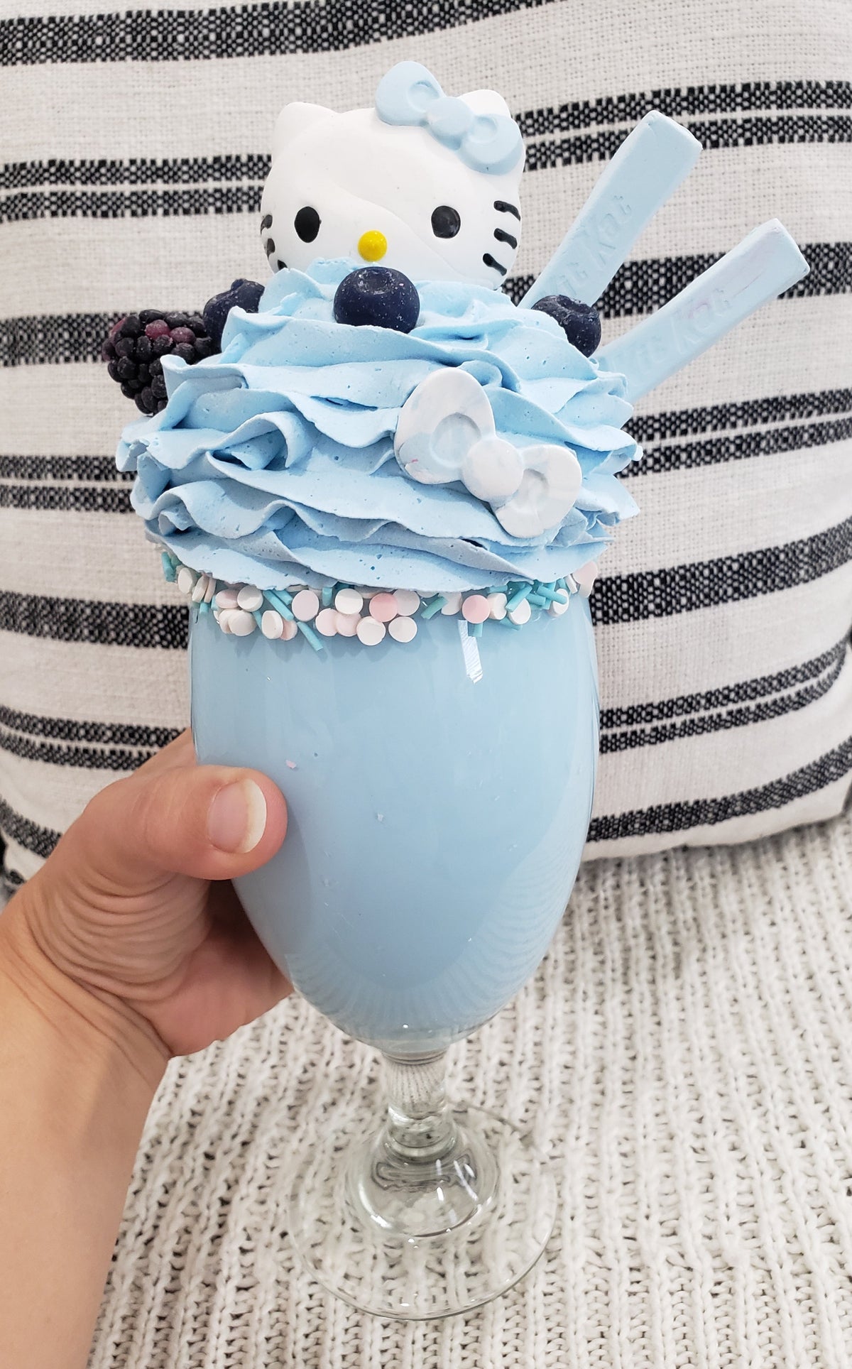 Pip Posh Design Faux Sweet Décor Hello Kitty Strawberry Kit Kat Whipped Blueberry Topper Sundae Hk Collection