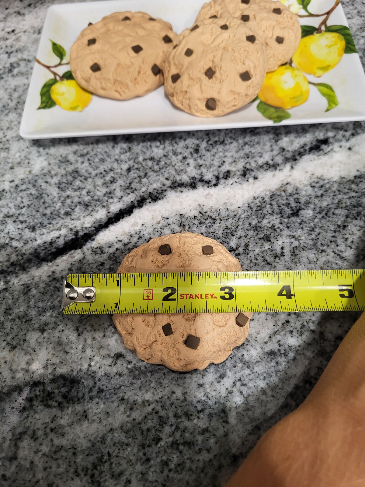 Pip Posh Design Faux Sweet Décor Chocolate Chip Cookies Set of 4 Bakery Collection