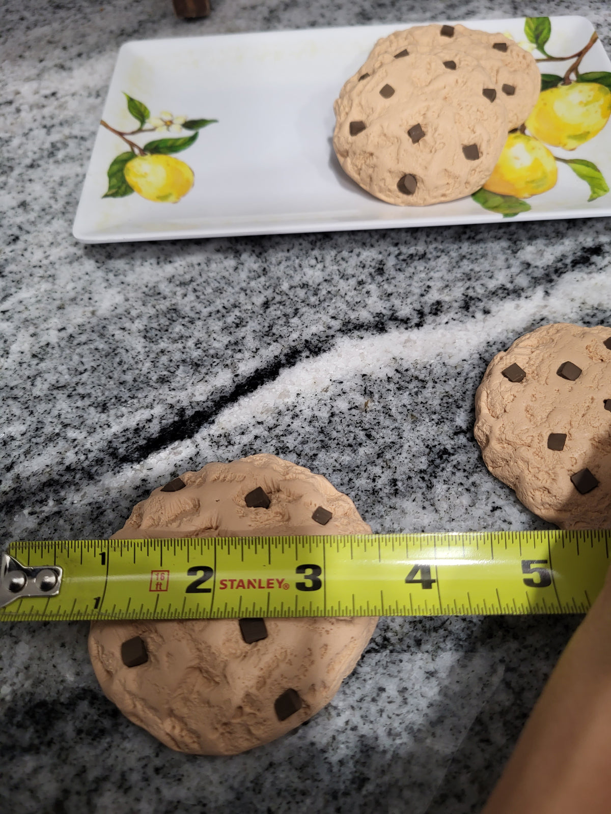 Pip Posh Design Faux Sweet Décor Chocolate Chip Cookies Set of 4 Bakery Collection