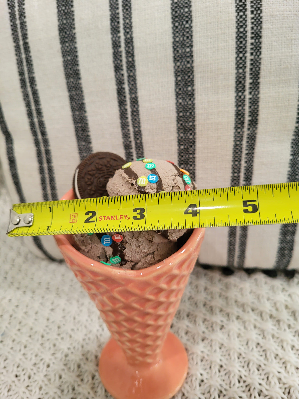 Pip Posh Design Faux Sweet Décor Chocolate M&amp;M Oreo Ice Cream Cone Dessert Collection