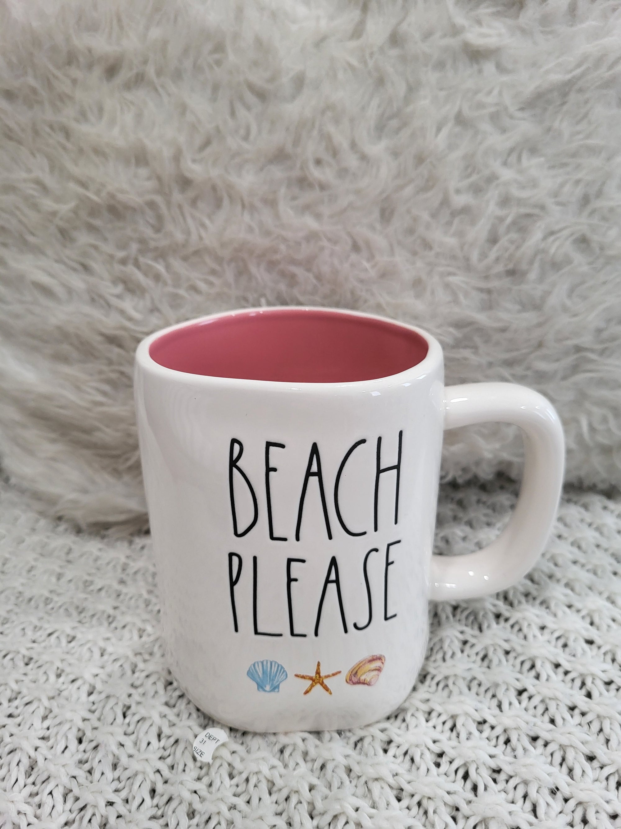 Rae Dunn "Beach Please" Seashell Mug Beach Collection