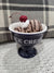 Pip Posh Design Faux Sweet Décor Whipped Cherry Chocolate Ice Cream Topper & Navy Blue Ice Cream Dish Dessert Collection