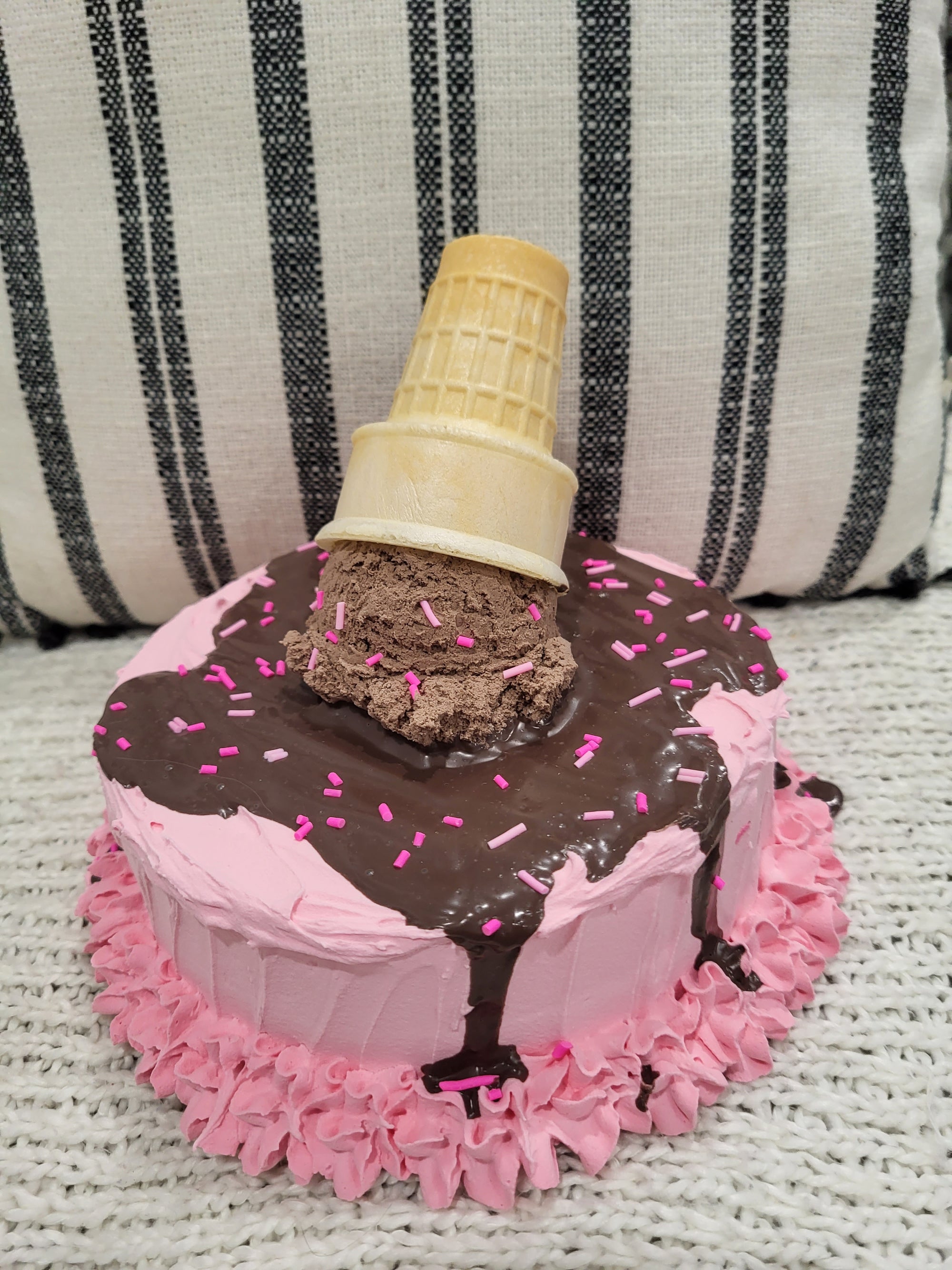Pip Posh Design Faux Sweet Décor Strawberry Chocolate Ice Cream Confetti Cake Bakery Collection