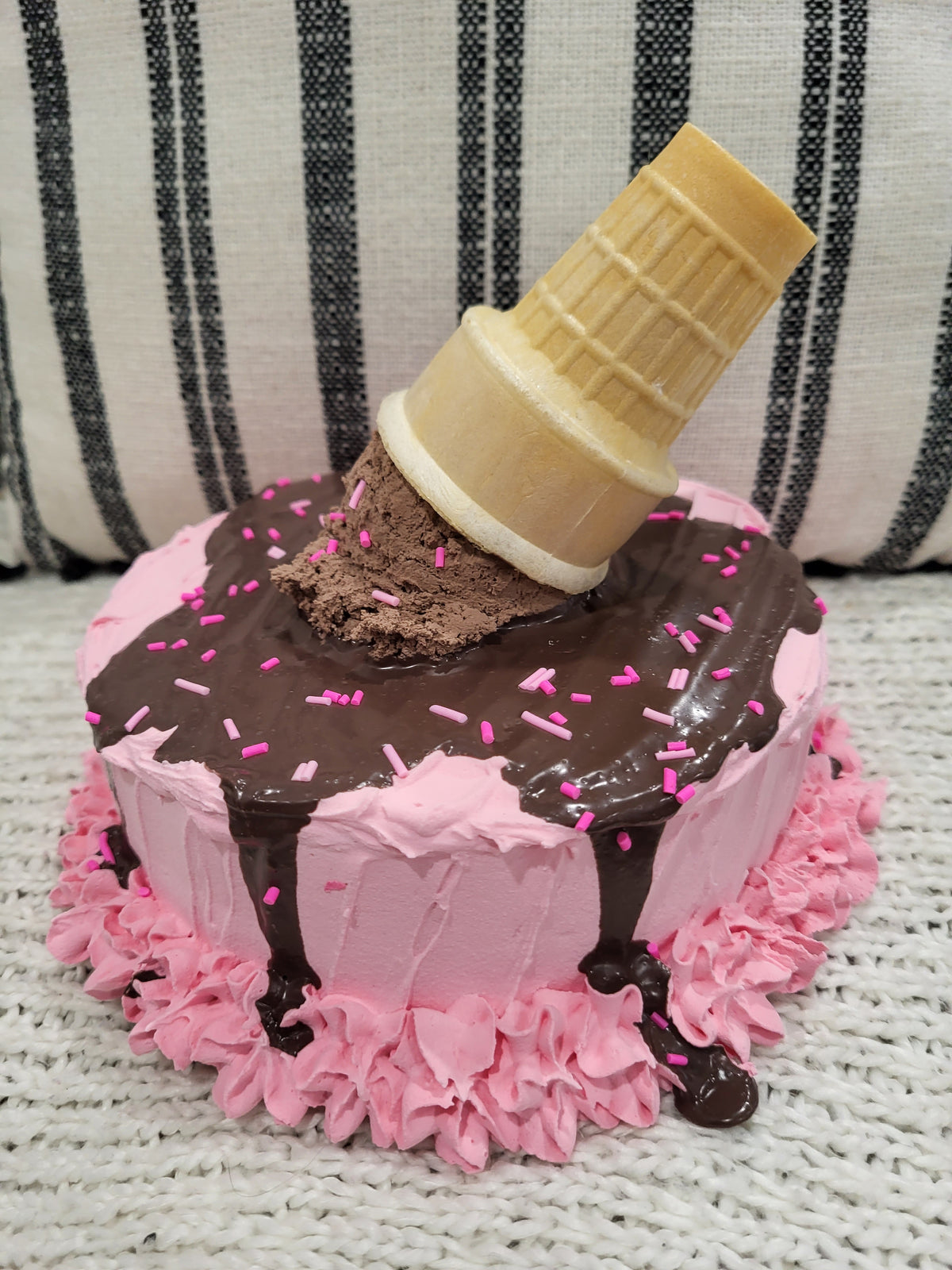 Pip Posh Design Faux Sweet Décor Strawberry Chocolate Ice Cream Confetti Cake Bakery Collection