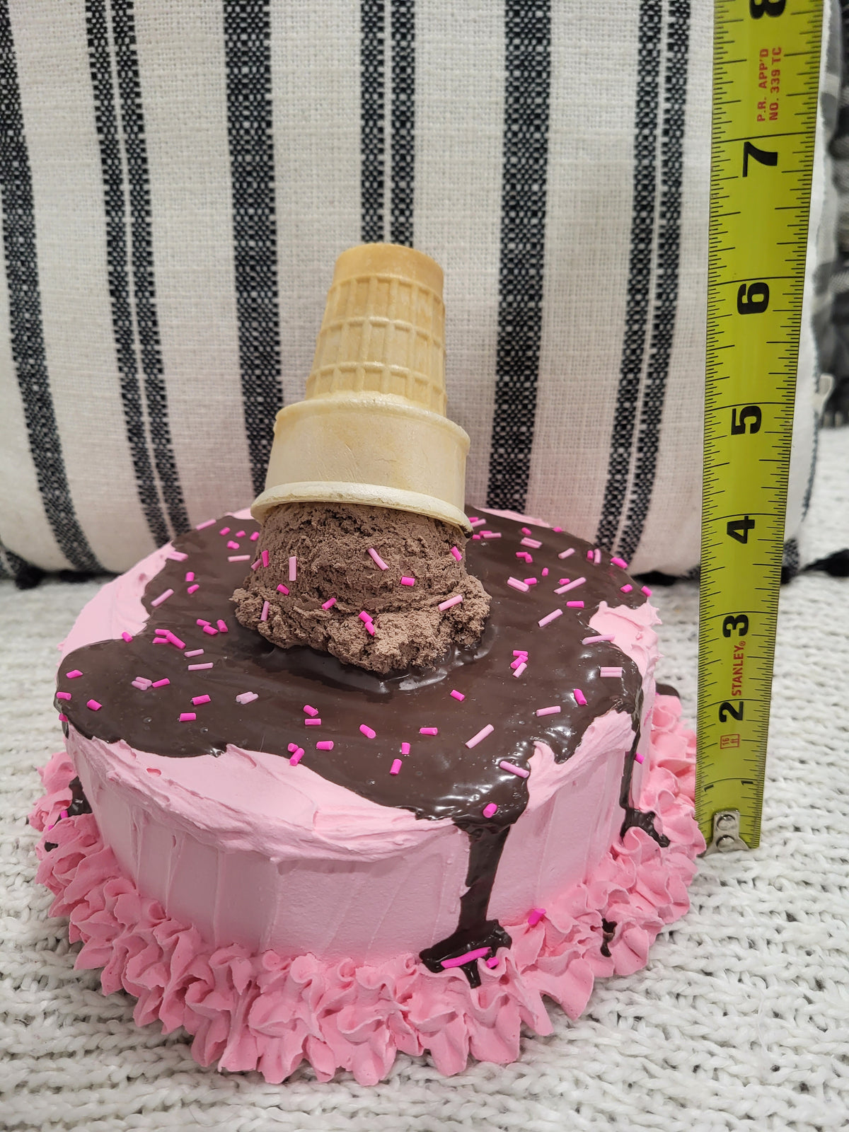 Pip Posh Design Faux Sweet Décor Strawberry Chocolate Ice Cream Confetti Cake Bakery Collection