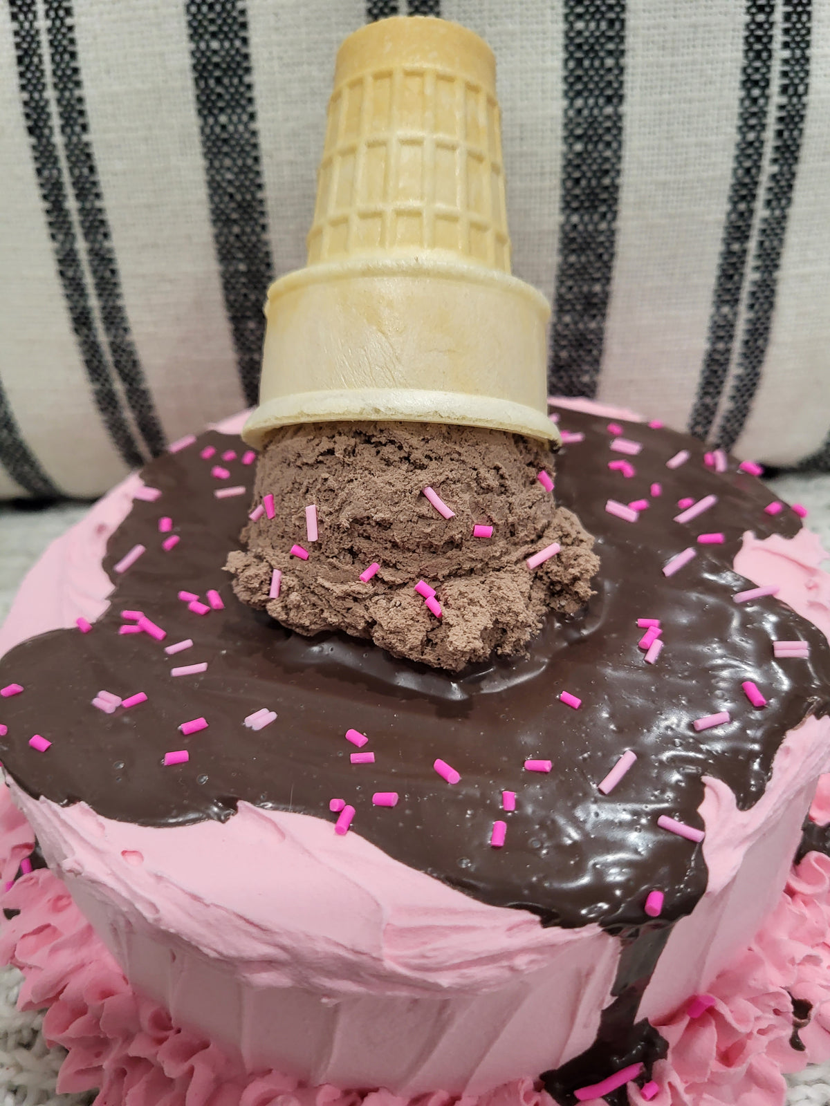 Pip Posh Design Faux Sweet Décor Strawberry Chocolate Ice Cream Confetti Cake Bakery Collection