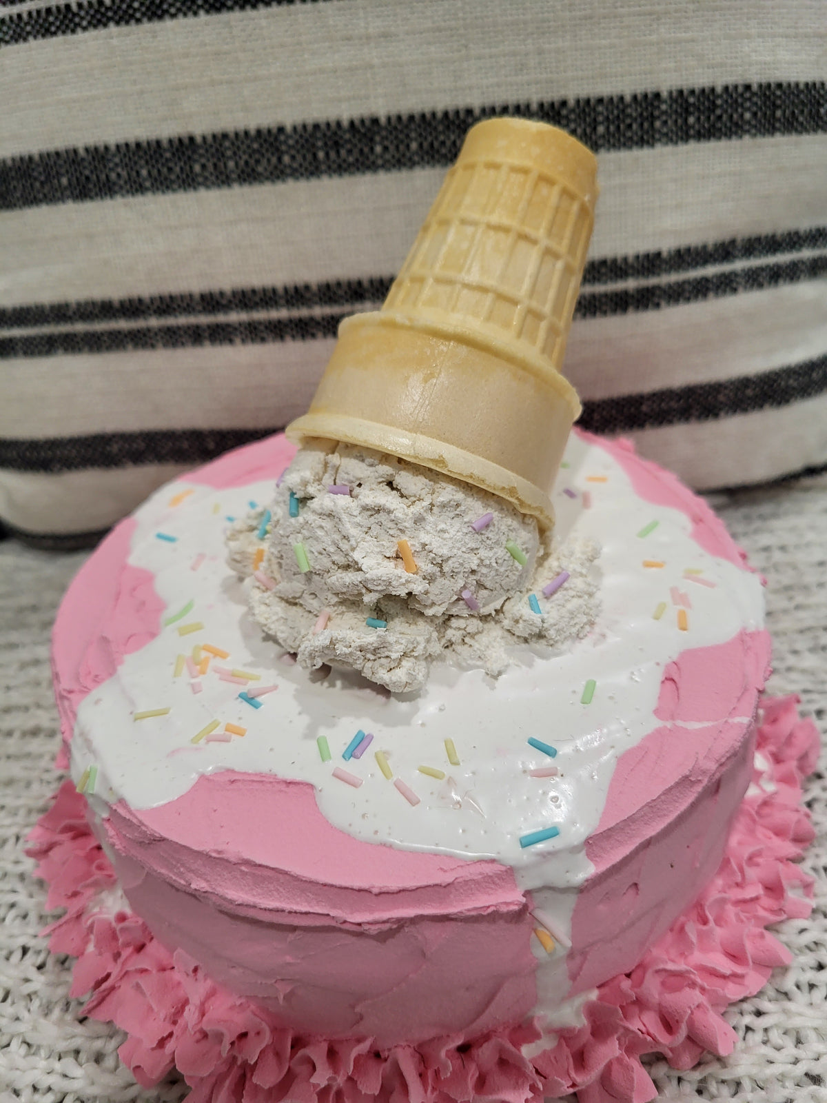 Pip Posh Design Faux Sweet Décor Strawberry Vanilla Ice Cream Confetti Cake Bakery Collection