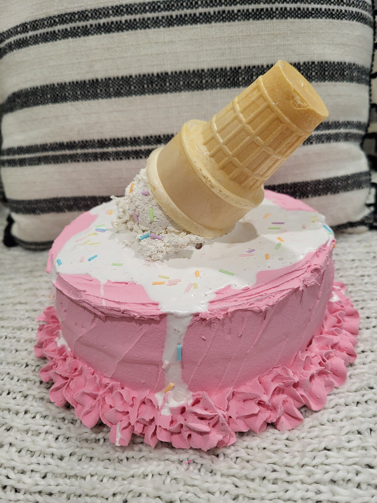 Pip Posh Design Faux Sweet Décor Strawberry Vanilla Ice Cream Confetti Cake Bakery Collection