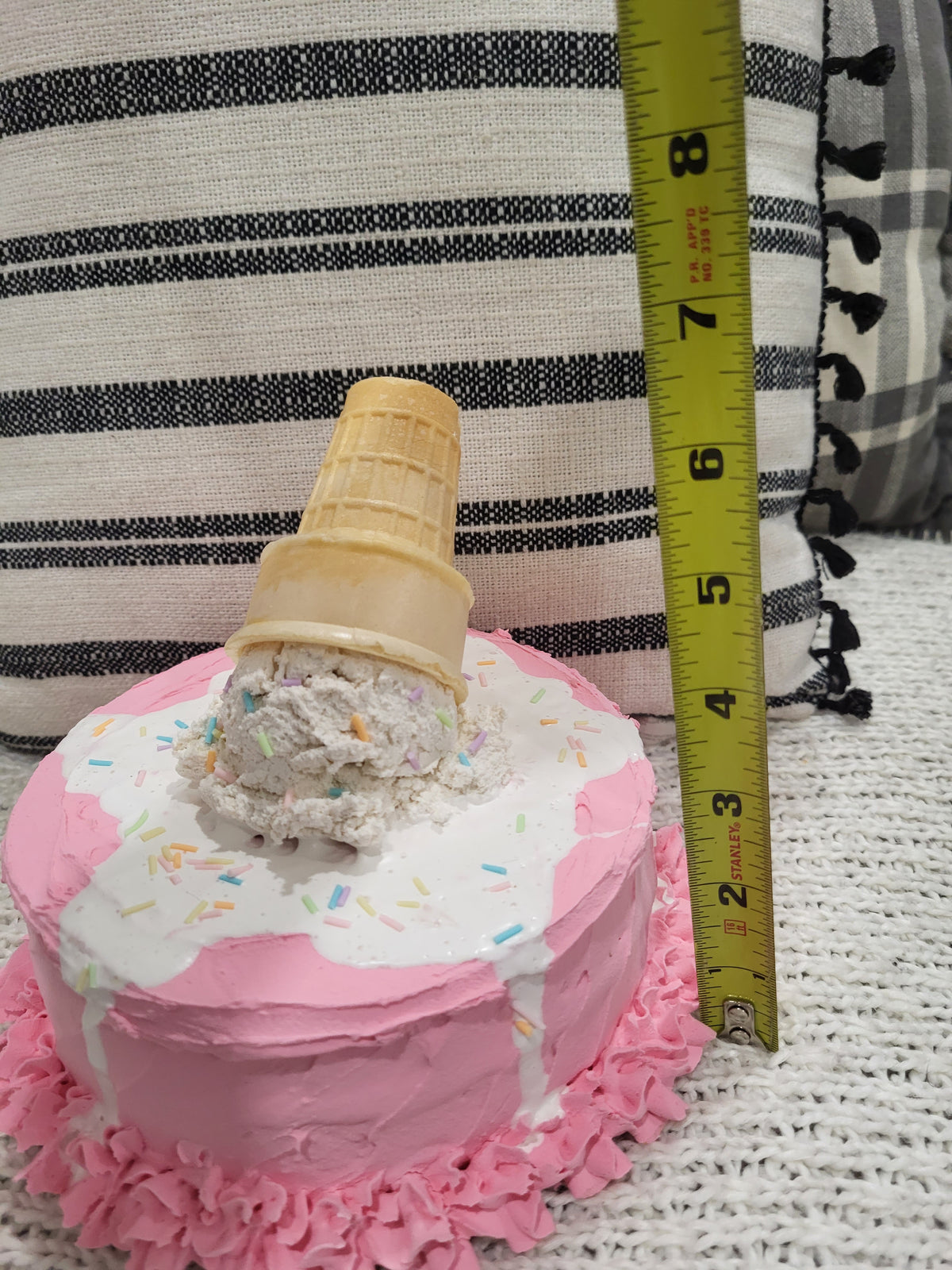 Pip Posh Design Faux Sweet Décor Strawberry Vanilla Ice Cream Confetti Cake Bakery Collection