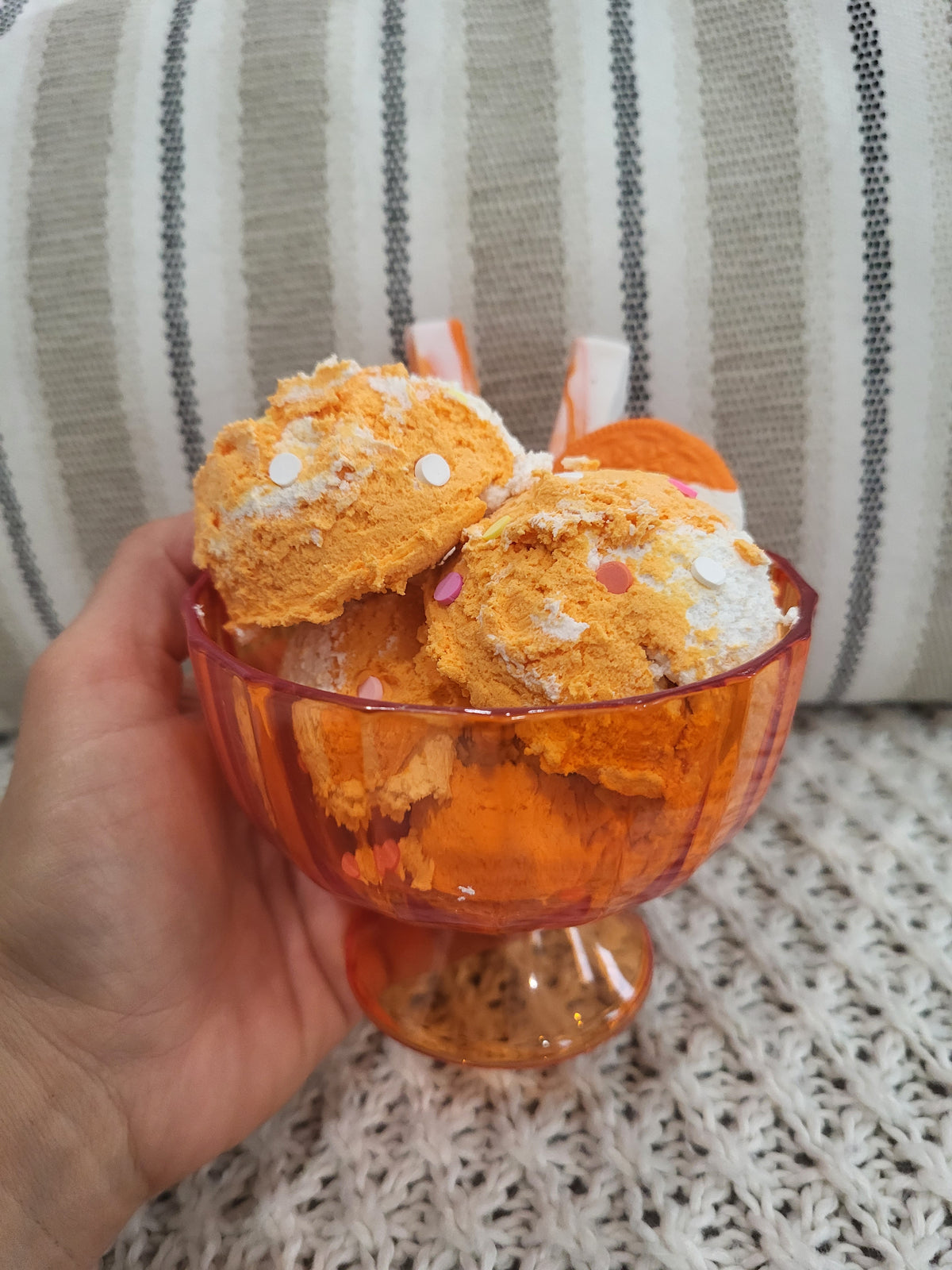 Pip Posh Design Faux Sweet Décor Orange Cookie Creamsicle Ice Cream Dessert Collection
