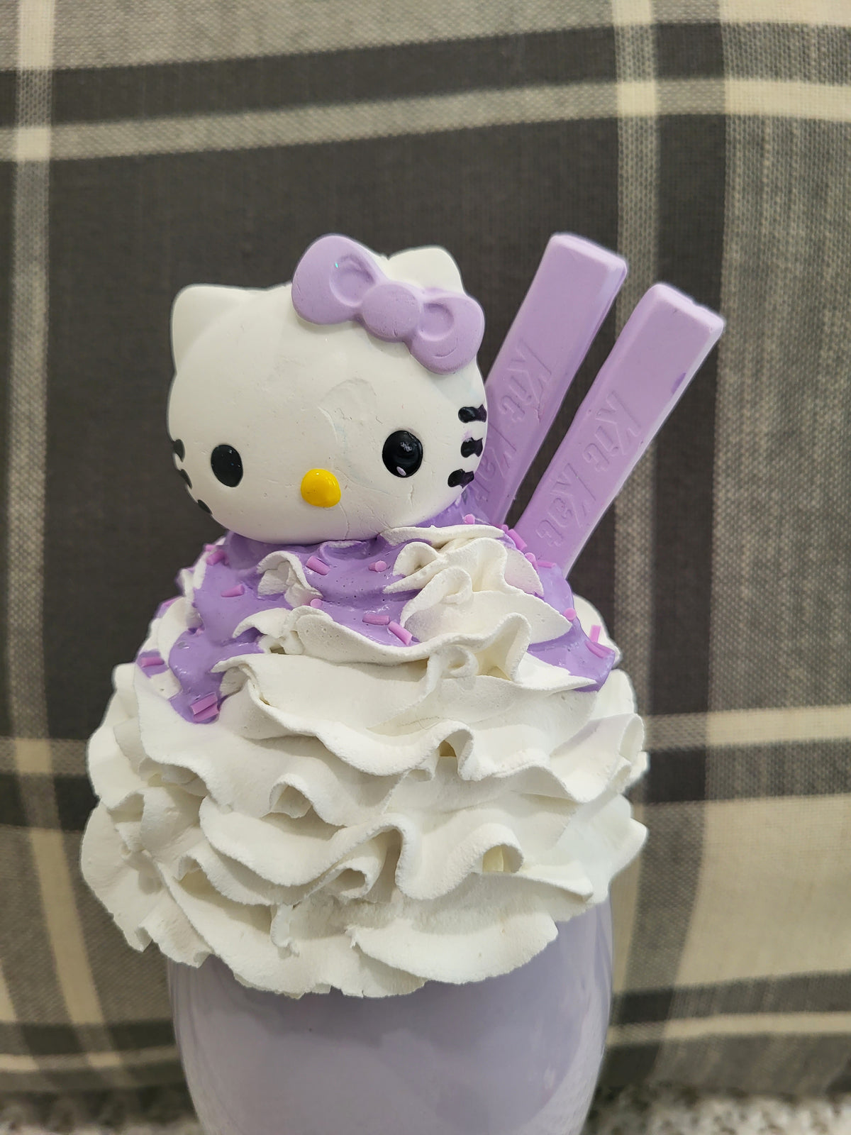 Pip Posh Design Faux Sweet Décor Hello Kitty Whipped Purple Milk Shake Dessert Collection