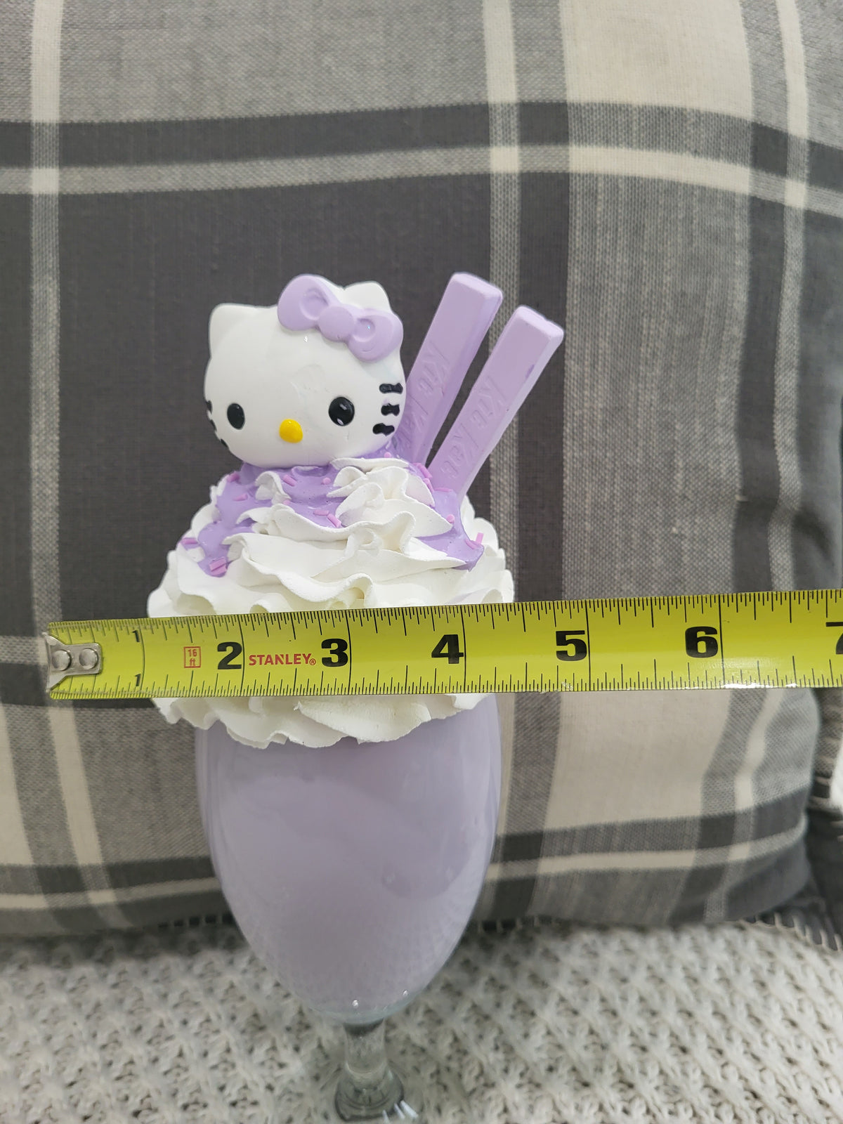 Pip Posh Design Faux Sweet Décor Hello Kitty Whipped Purple Milk Shake Dessert Collection