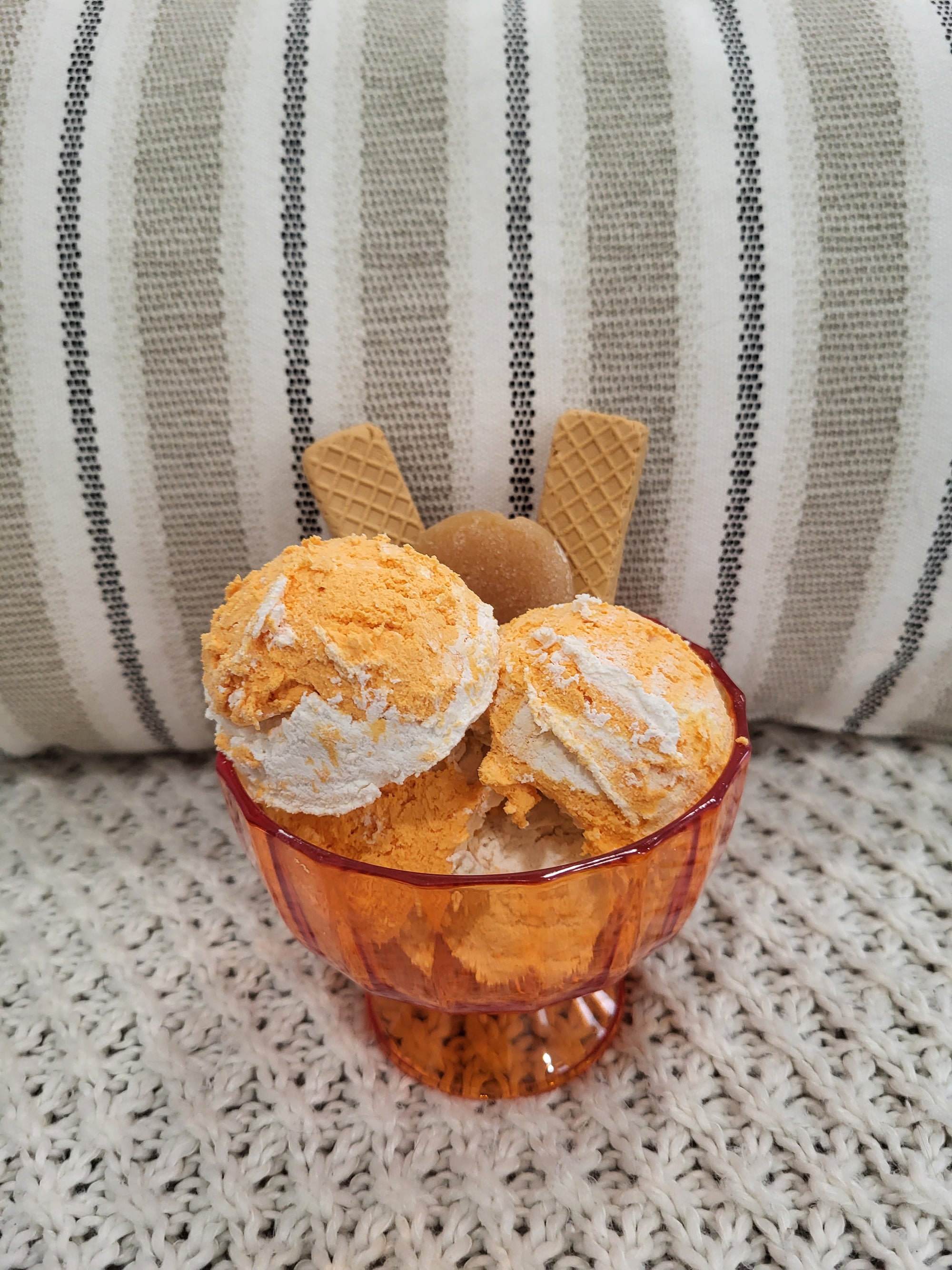 Pip Posh Design Faux Sweet Décor Orange Creamsicle Wafers Ice Cream Dessert Collection