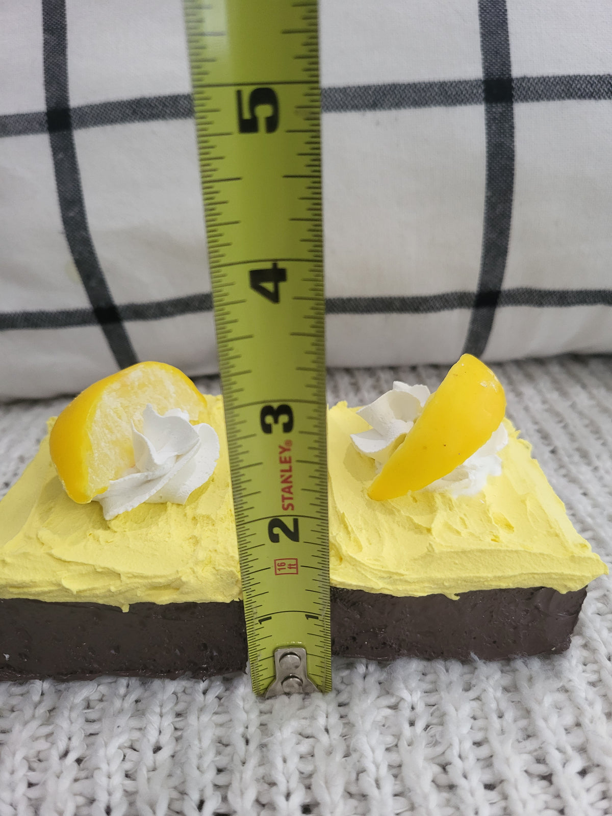 Pip Posh Design Faux Sweet Décor Whipped Lemon Brownies Set Of 2 Bakery Collection