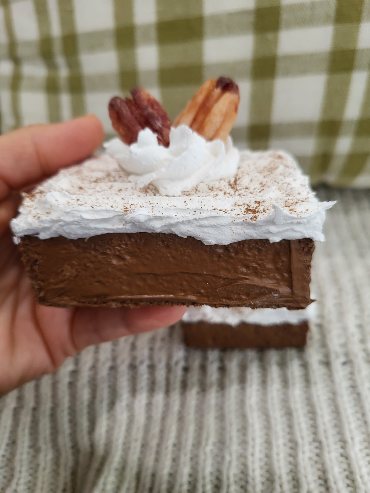 Pip Posh Design Faux Sweet Décor Cinnamon Walnut Brownies Set Of 2 Bakery Collection