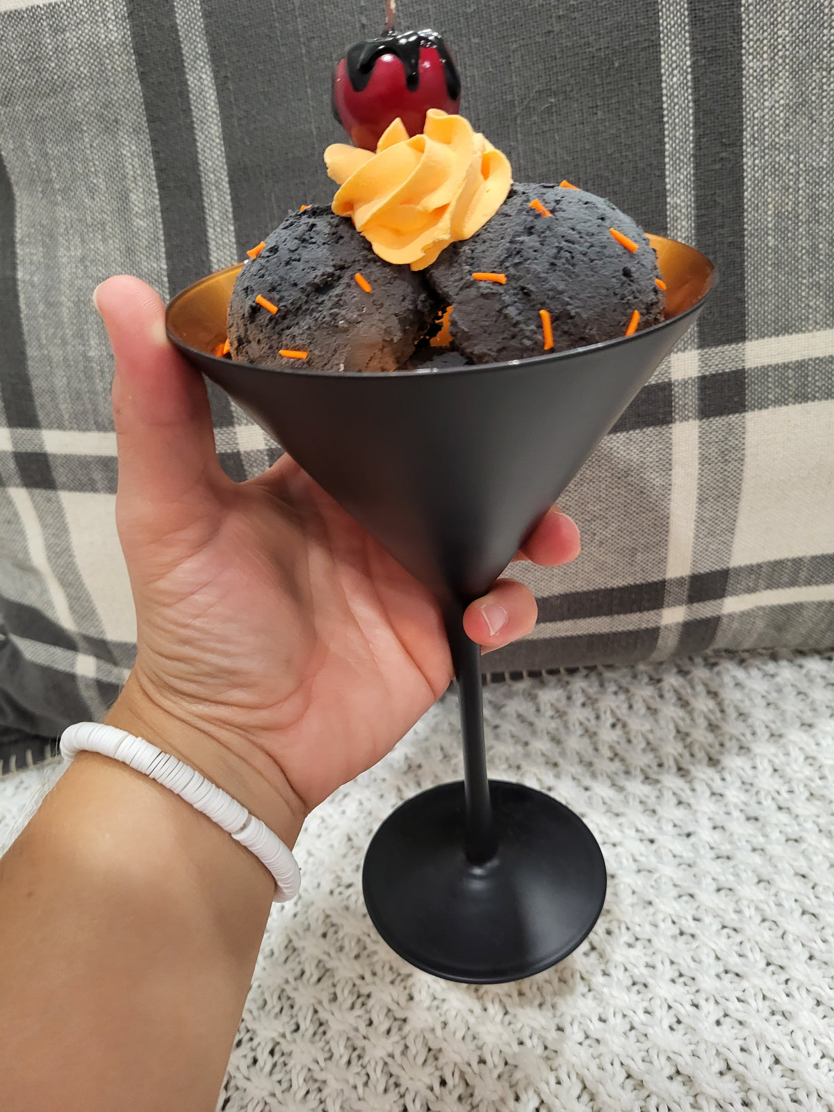 Pip Posh Design Faux Sweet Décor Dark Chocolate Poison Apple Ice Cream Sundae Dessert Collection