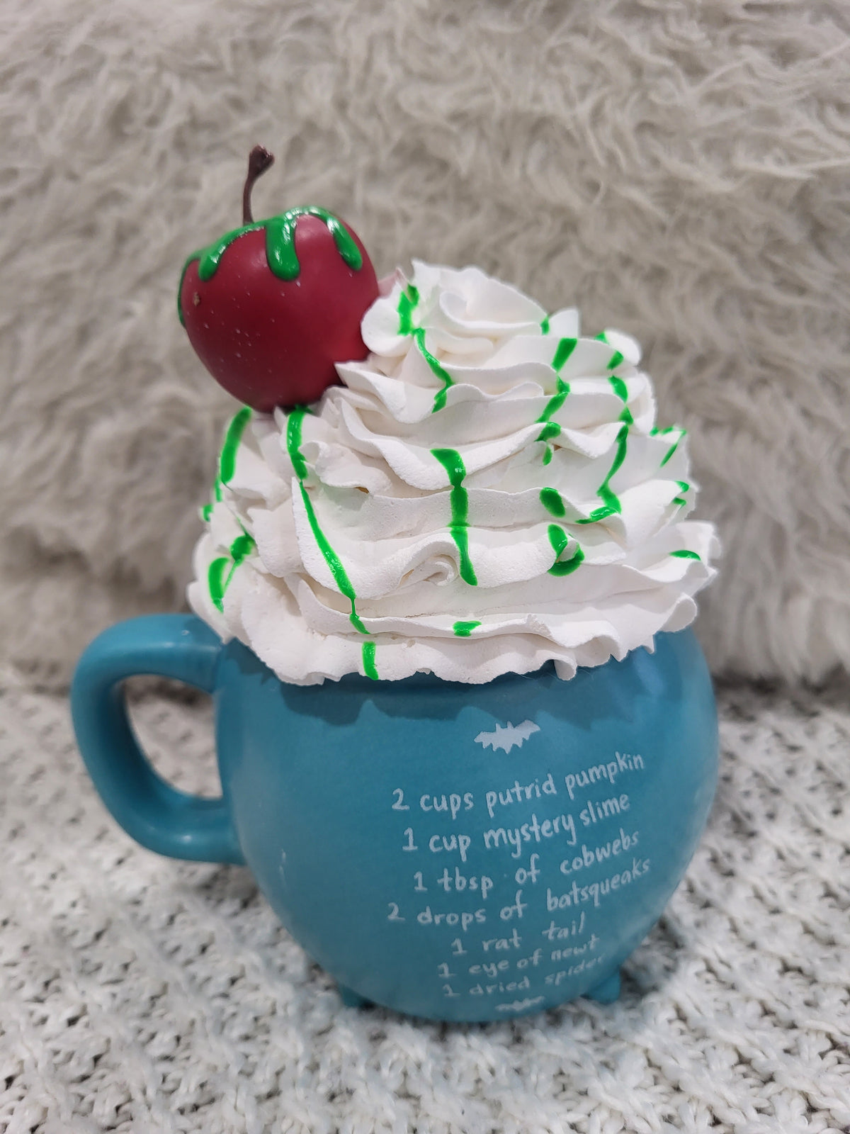 Rae Dunn &quot;Witch&#39;s Brew&quot; Cauldron Double Sided Mug &amp; Pip Posh Design Faux Sweet Décor Whipped Poison Apple Topper Halloween Collection