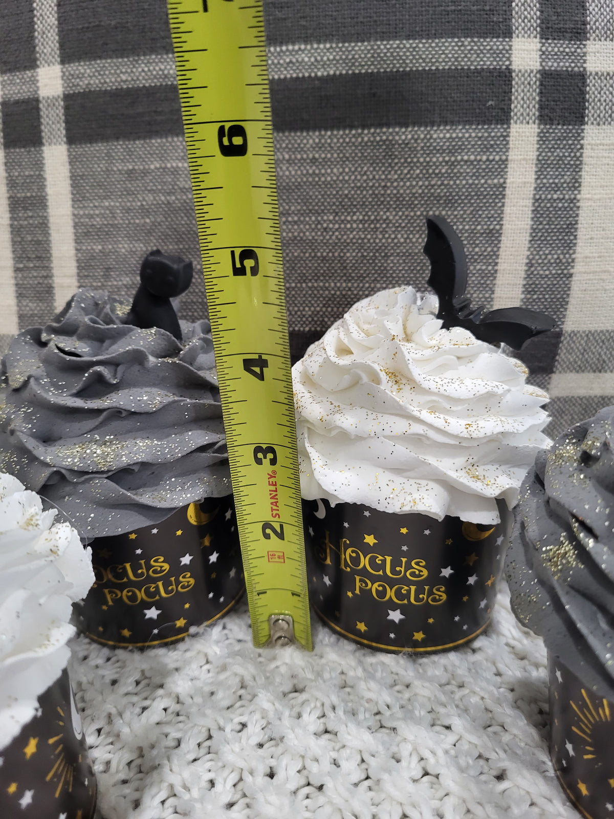 Pip Posh Design Faux Sweet Décor &quot;Hocus Pocus&quot; Cupcake Assortment Set Of 4 Halloween Collection