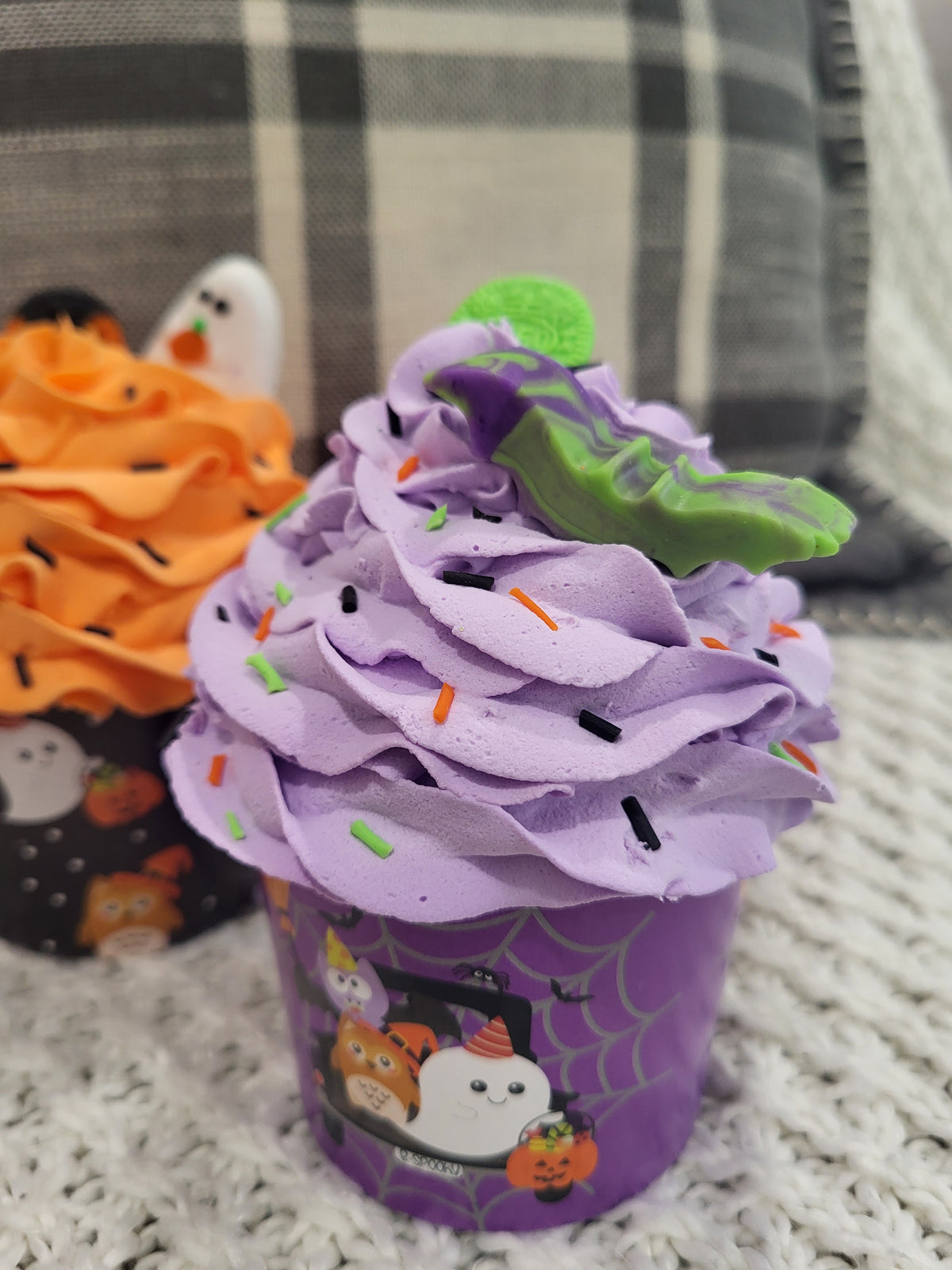 Pip Posh Design Faux Sweet Décor Ghost &amp; Friends Cupcake Assortment Set Of 4 Halloween Collection