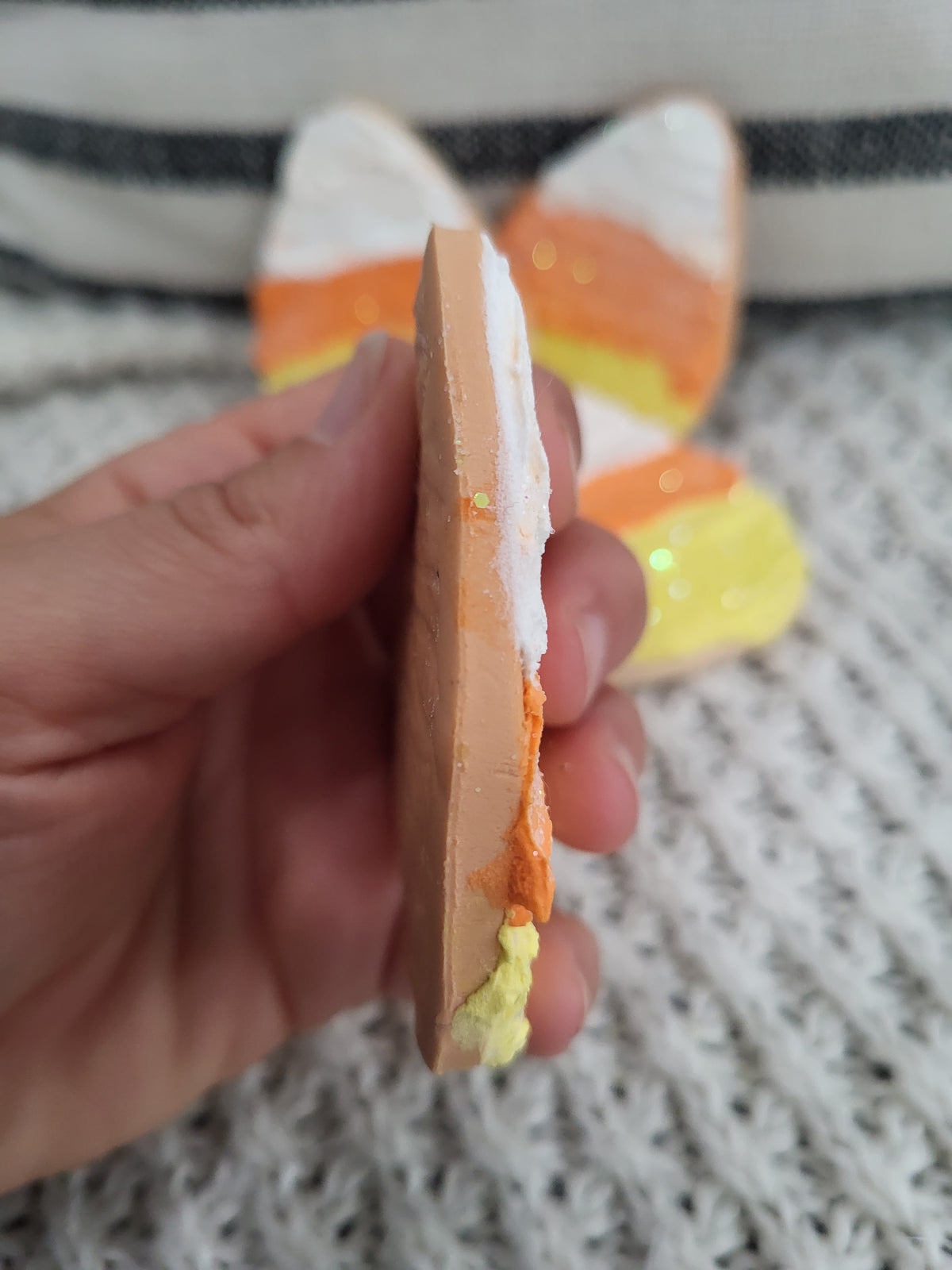 Pip Posh Design Faux Sweet Décor Frosted Candy Corn Sugar Cookies Set Of 6