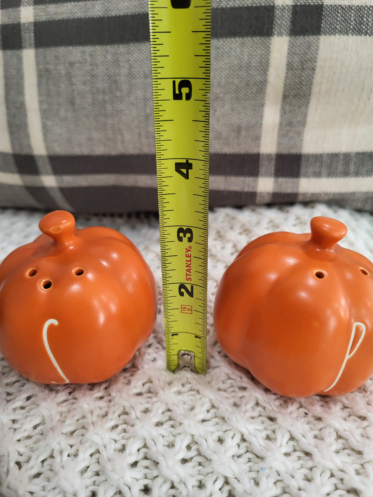 Rae Dunn &quot;S &amp; P&quot; Orange Pumpkin Salt And Pepper Shakers Fall Collection