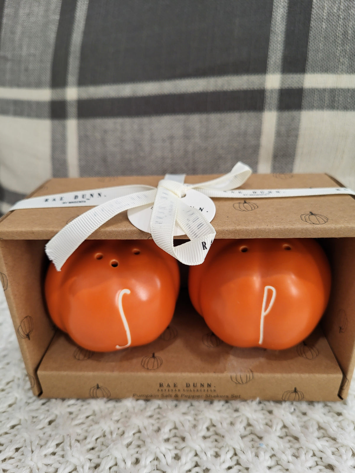 Rae Dunn &quot;S &amp; P&quot; Orange Pumpkin Salt And Pepper Shakers Fall Collection