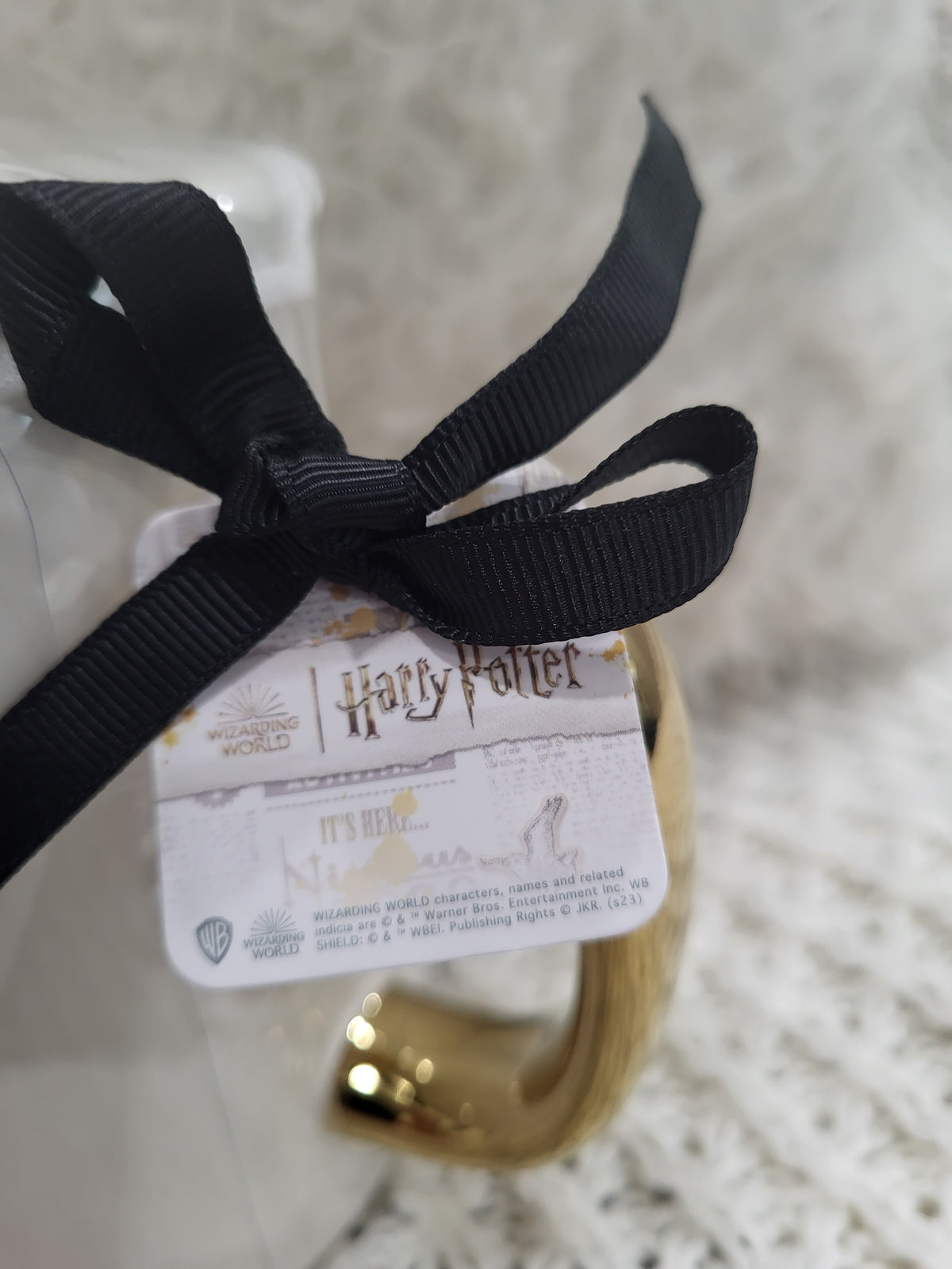 Rae Dunn &quot;The Golden Snitch&quot; Double Sided Mug &amp; Snitch Mug Topper Harry Potter Collection