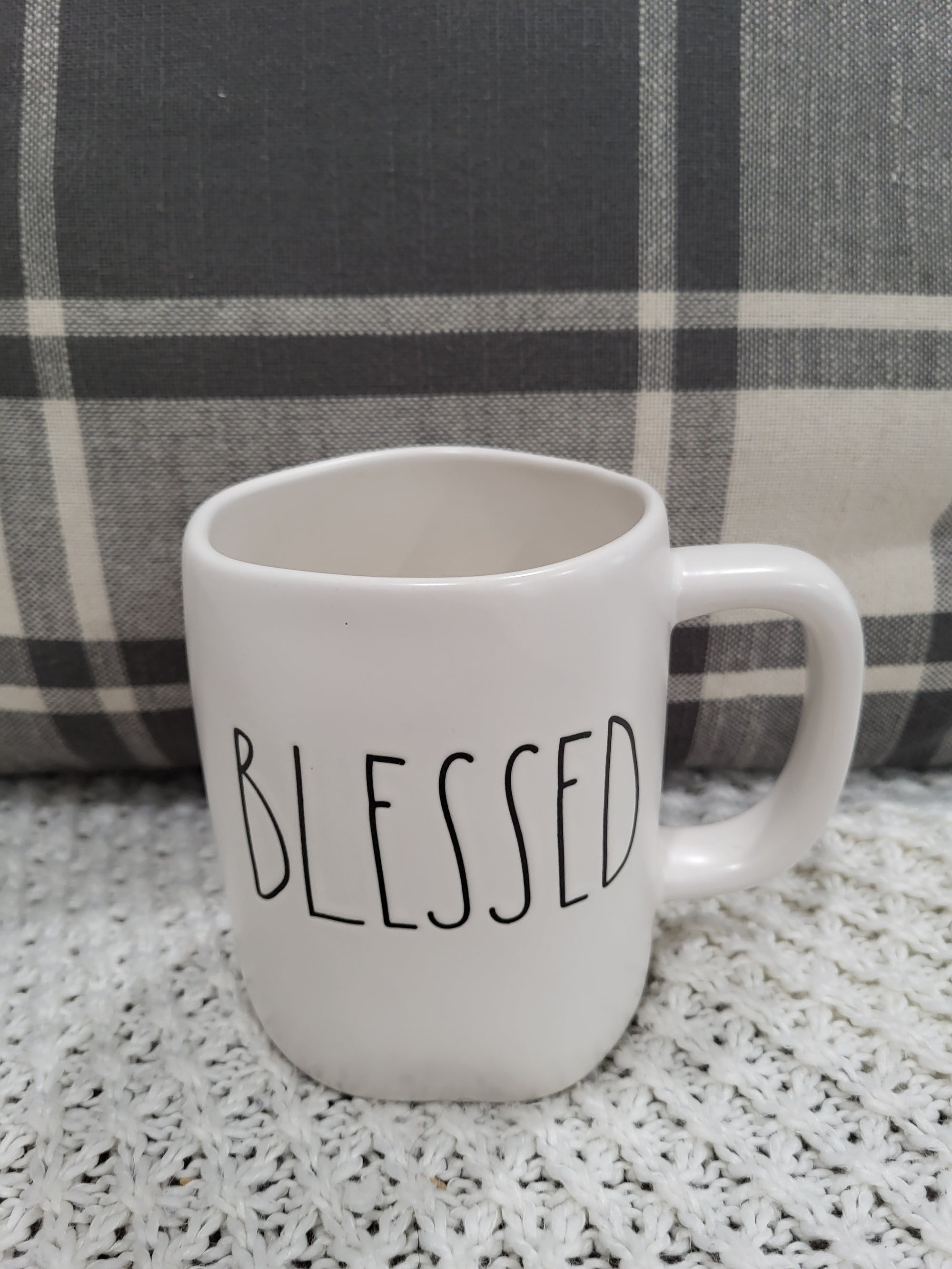 Rae Dunn "Blessed" White Mug Collection