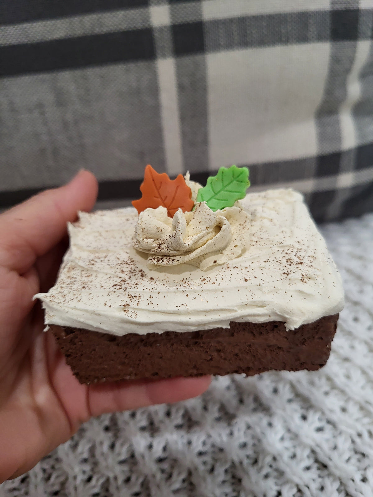 Pip Posh Design Faux Sweet Décor Ivory Frosted Harvest Brownies Set Of 2 Bakery Collection