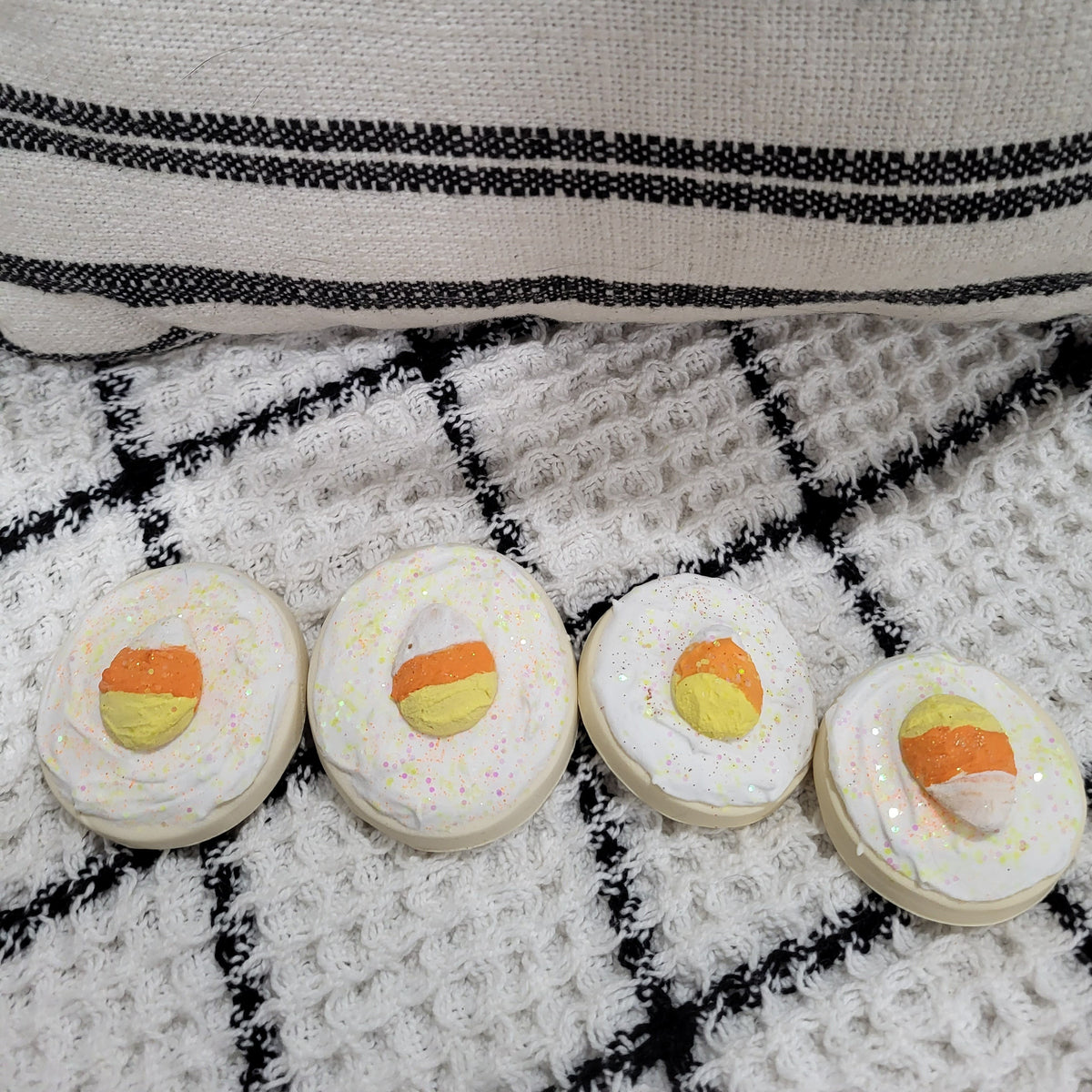 Pip Posh Design Faux Sweet Décor Frosted Candy Corn Sugar Cookies Set Of 4