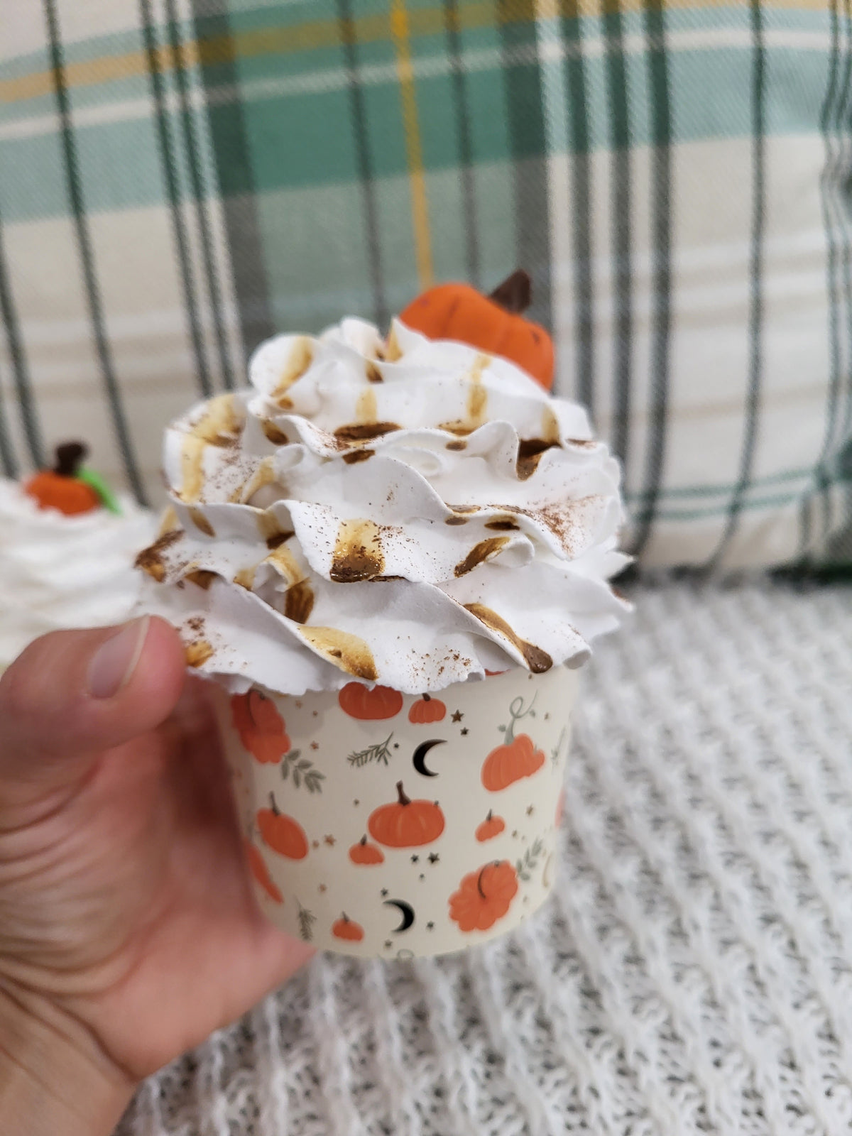 Pip Posh Design Faux Sweet Décor Fall Pumpkin Cupcake Assortment Set Of 4 Fall Bakery Collection