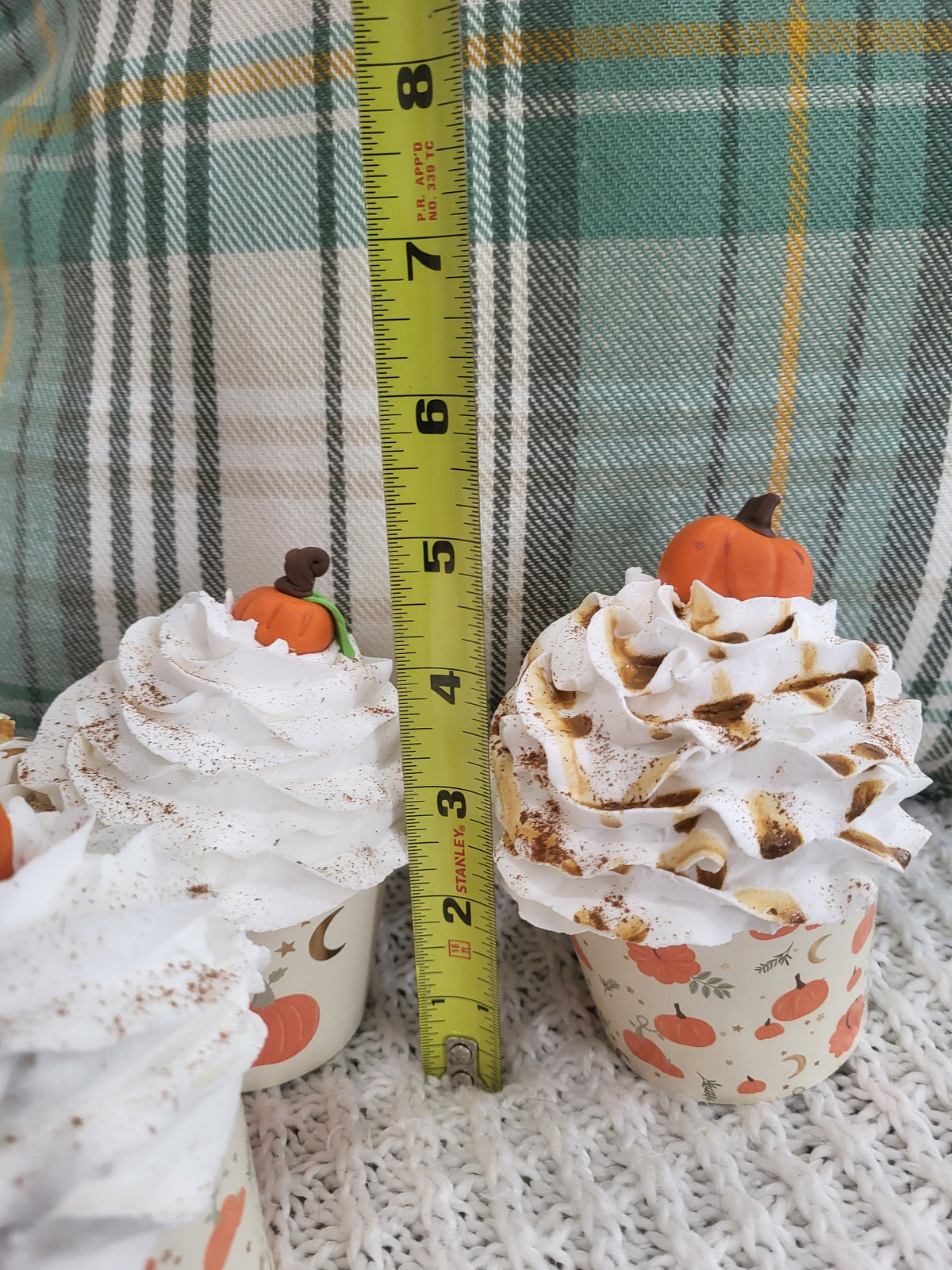 Pip Posh Design Faux Sweet Décor Fall Pumpkin Cupcake Assortment Set Of 4 Fall Bakery Collection