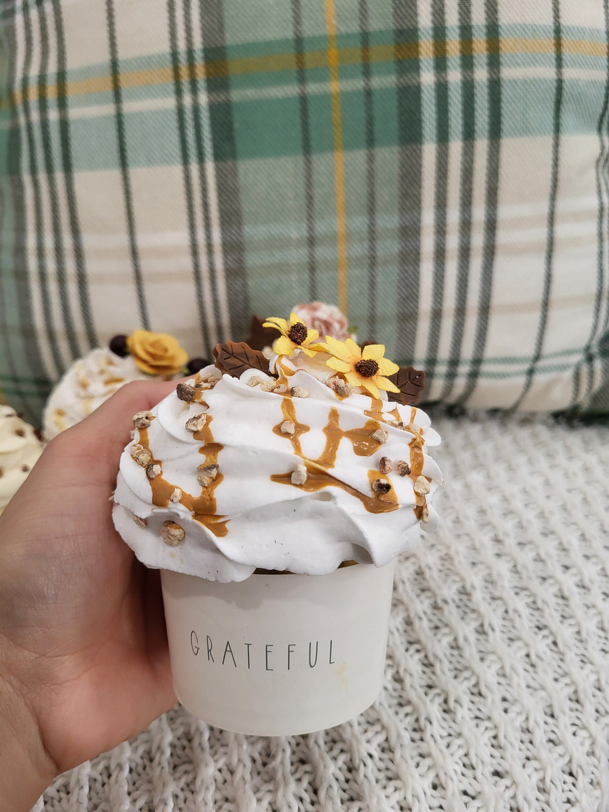 Pip Posh Design Faux Sweet Décor Harvest Cupcakes Set Of 4 Fall Bakery Collection