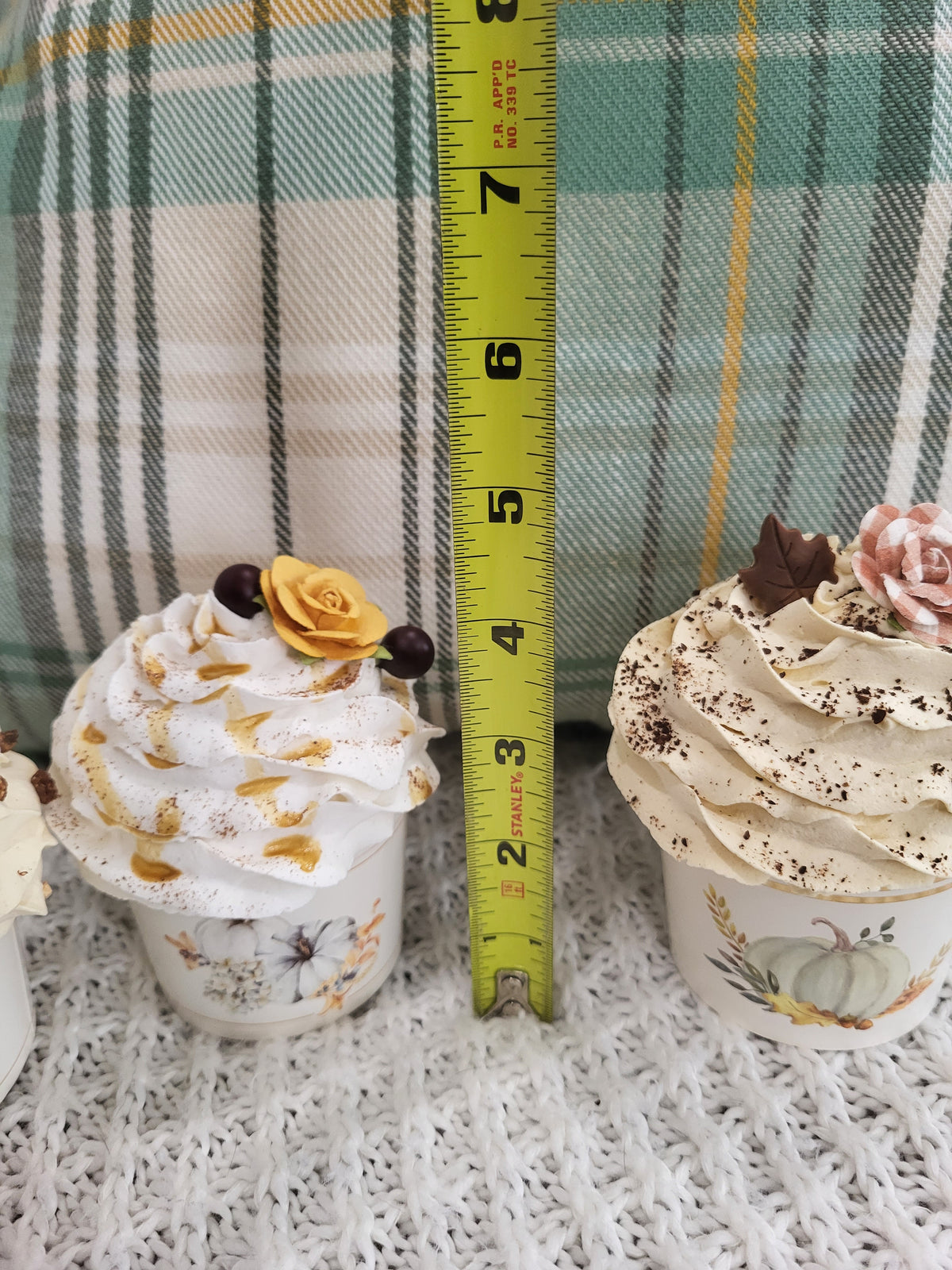 Pip Posh Design Faux Sweet Décor Harvest Cupcakes Set Of 4 Fall Bakery Collection