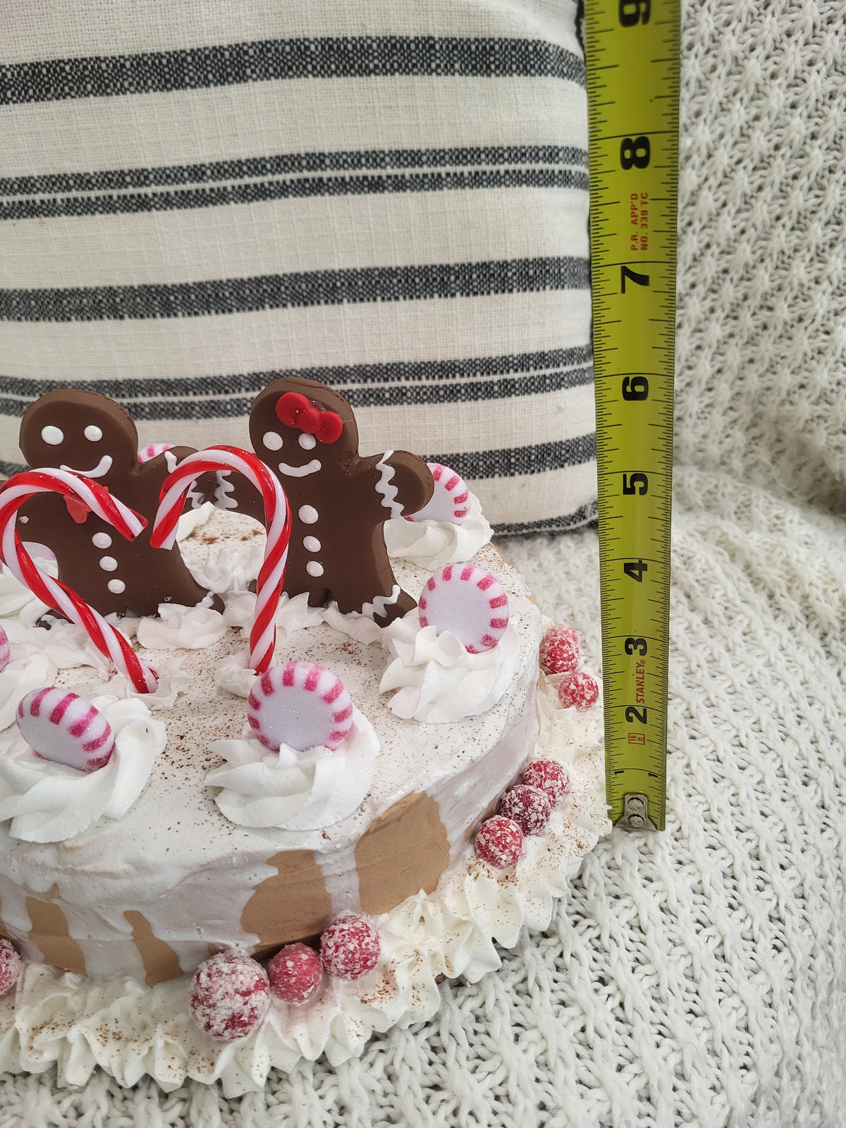 Pip Posh Design Faux Sweet Décor Gingerbread Peppermint Cake Holiday Bakery Collection