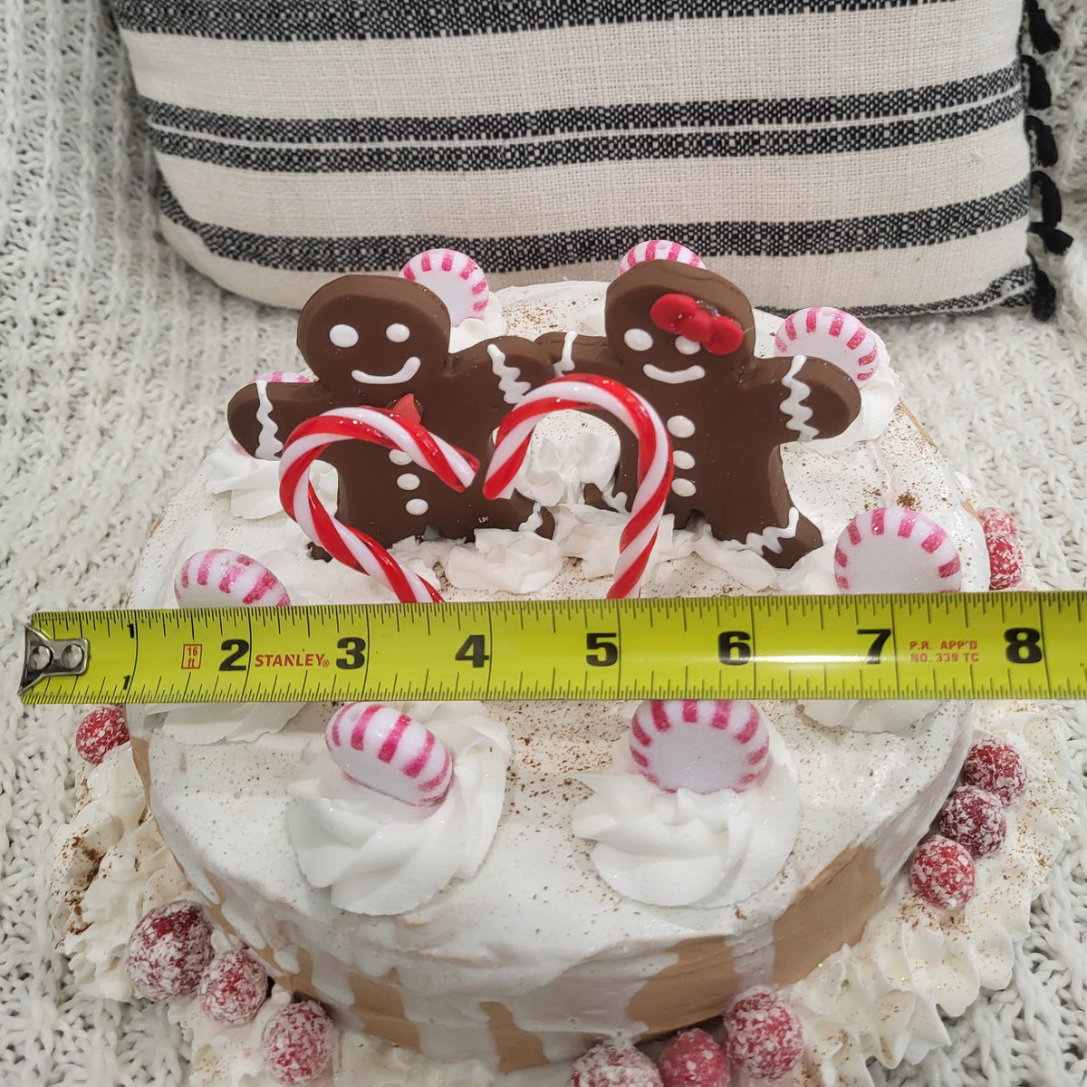 Pip Posh Design Faux Sweet Décor Gingerbread Peppermint Cake Holiday Bakery Collection