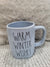 Rae Dunn "Warm Winter Wishes" Powder Blue Mug Winter Collection