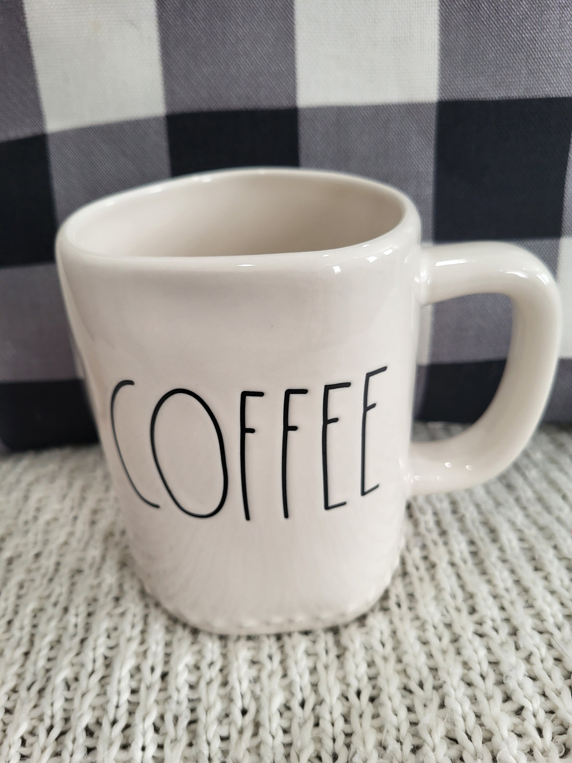 Rae Dunn "Coffee" White Mug Imprinted Bottom Collection