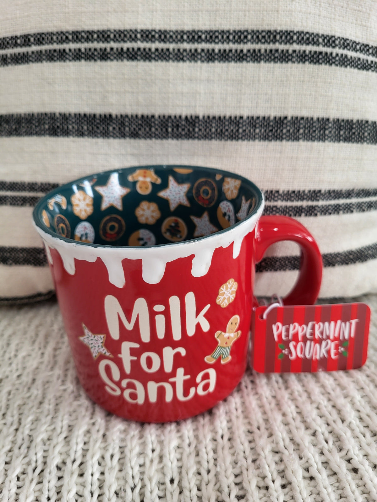 Peppermint Square &quot;Milk for Santa&quot; Camper Style Mug Holiday Collection