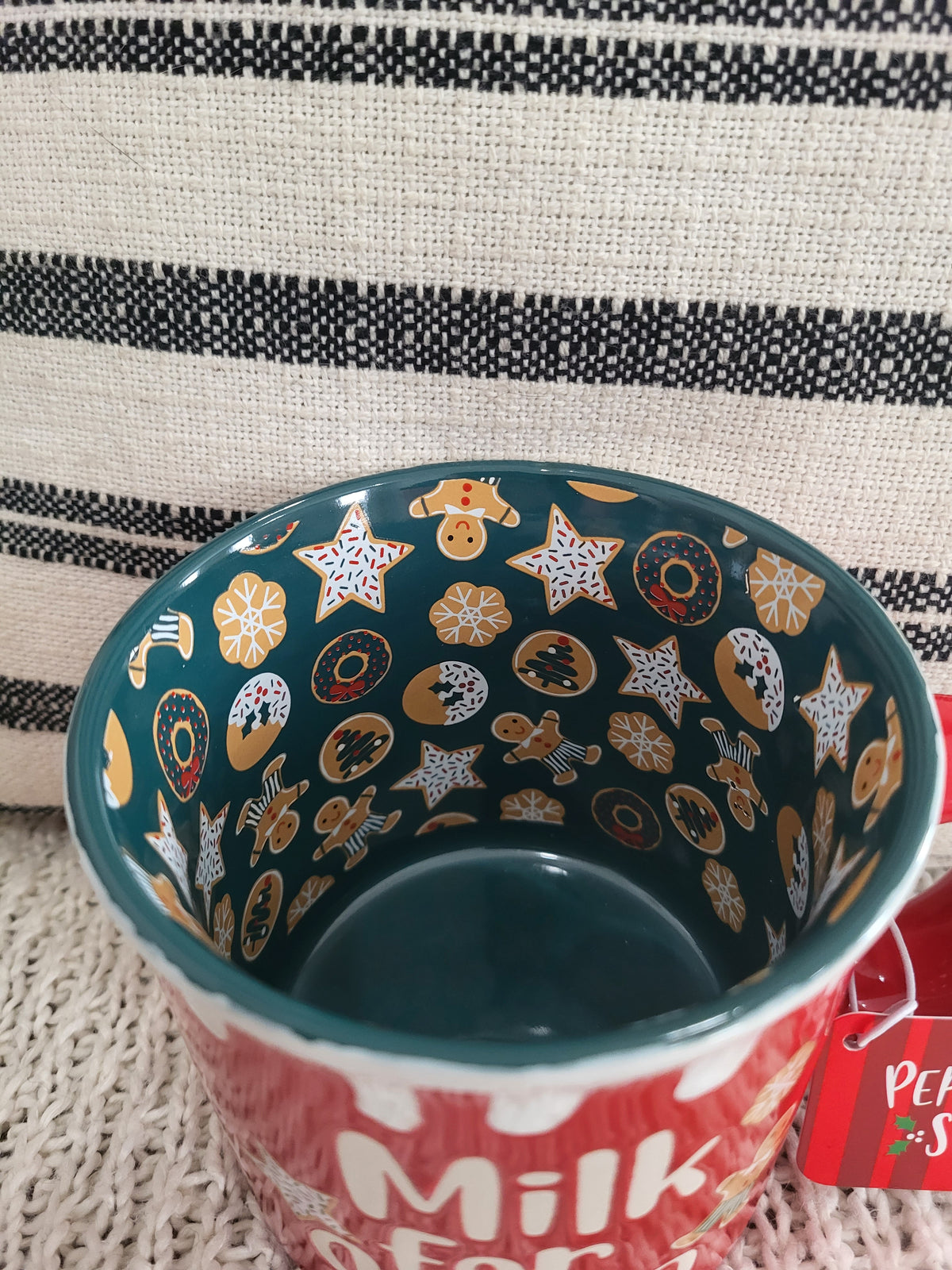 Peppermint Square &quot;Milk for Santa&quot; Camper Style Mug Holiday Collection