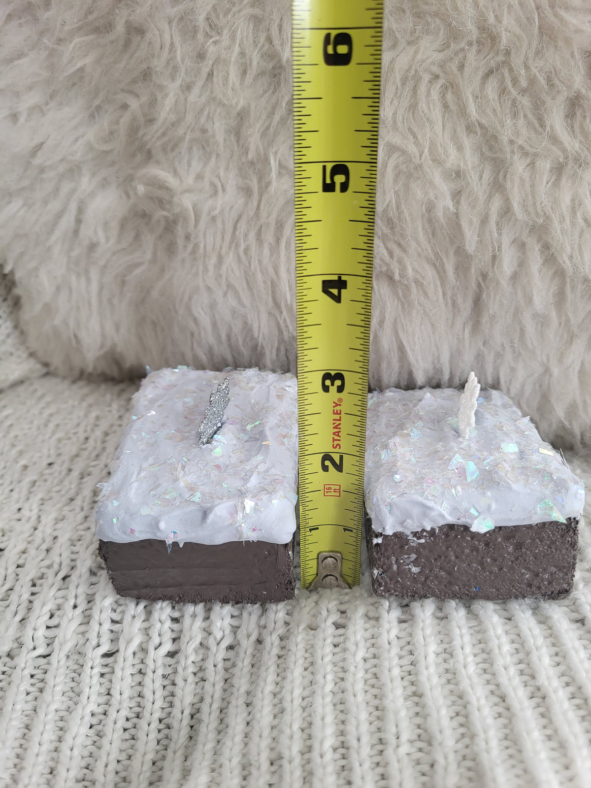Pip Posh Design Faux Sweet Décor Snowflake Brownies Set Of 2 Winter Collection